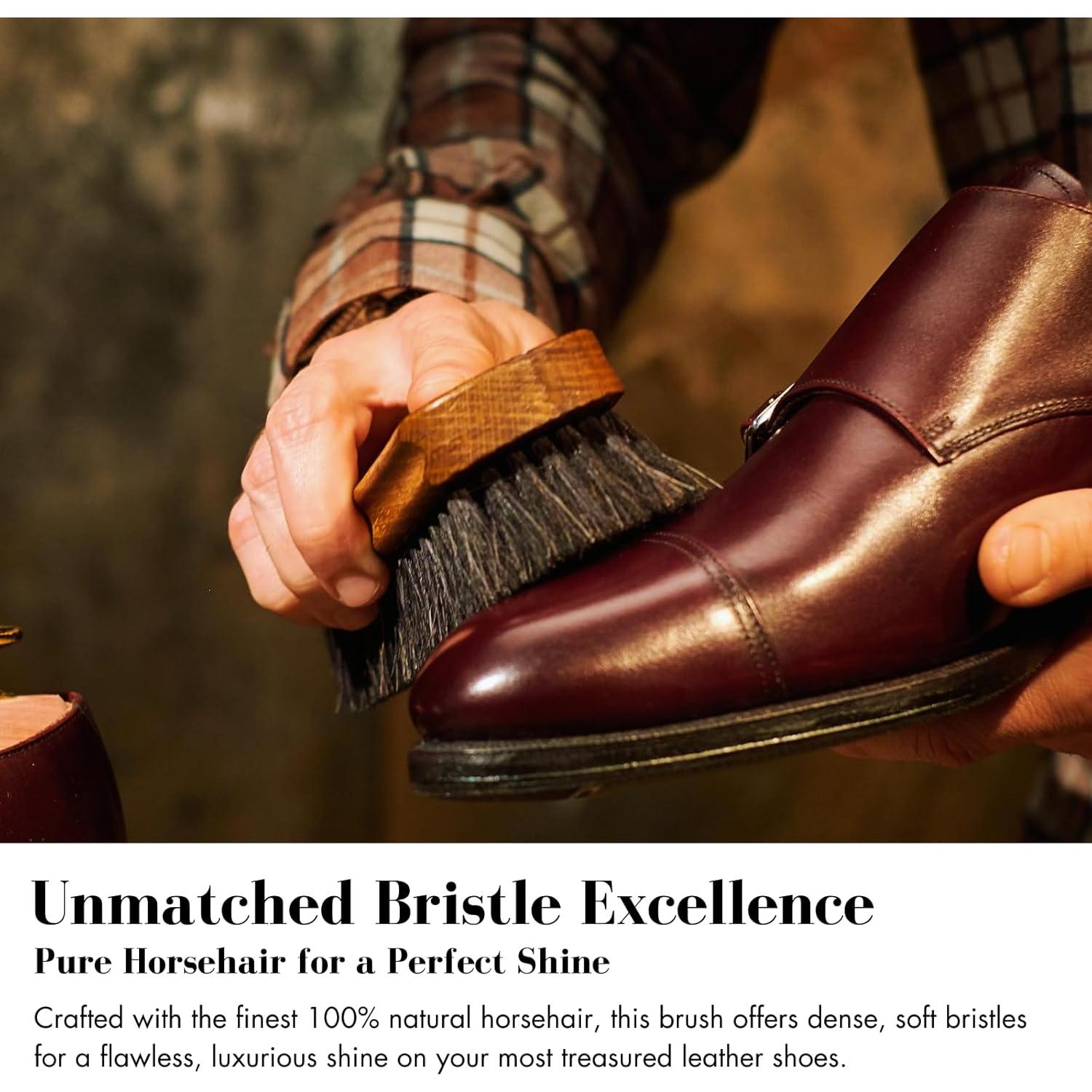 Cepillo de Pulido de Zapatos Piedra y Clark - Madera y Pelo de Caballo