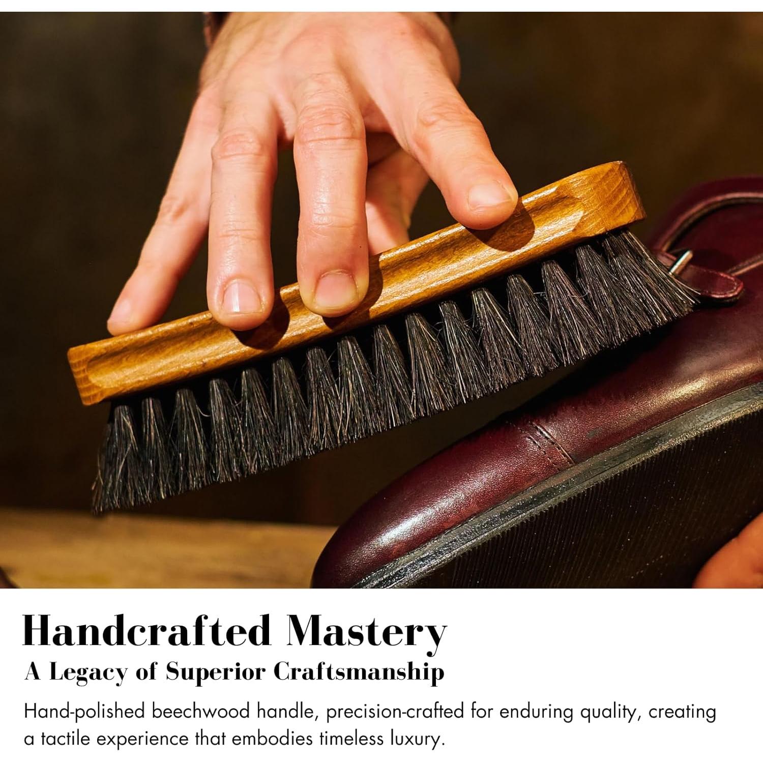 Cepillo de Pulido de Zapatos Piedra y Clark - Madera y Pelo de Caballo