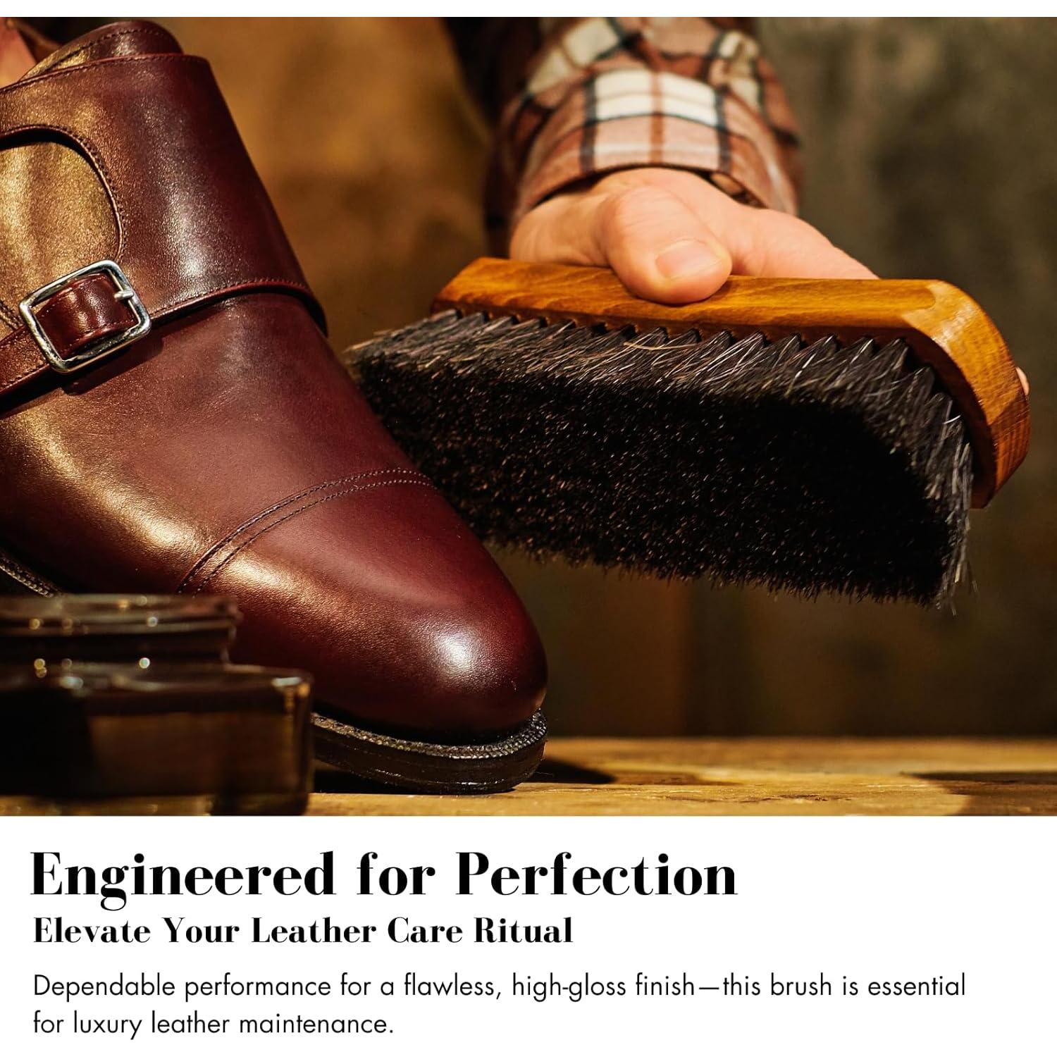 Cepillo de Pulido de Zapatos Piedra y Clark - Madera y Pelo de Caballo