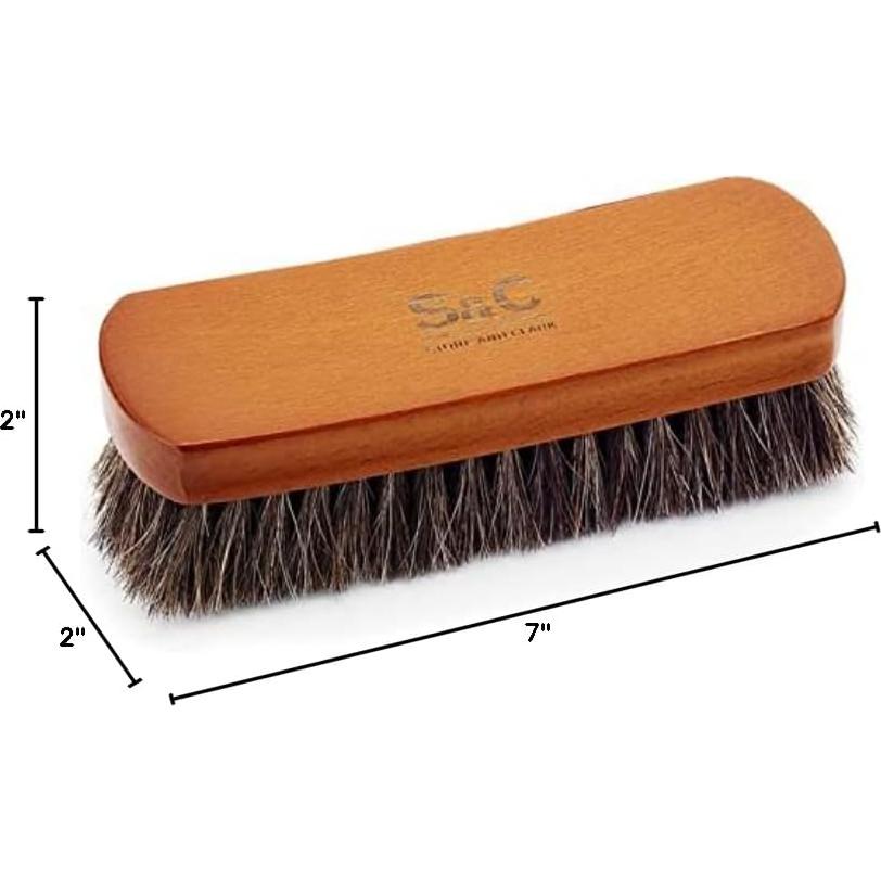 Cepillo de Pulido de Zapatos Piedra y Clark - Madera y Pelo de Caballo