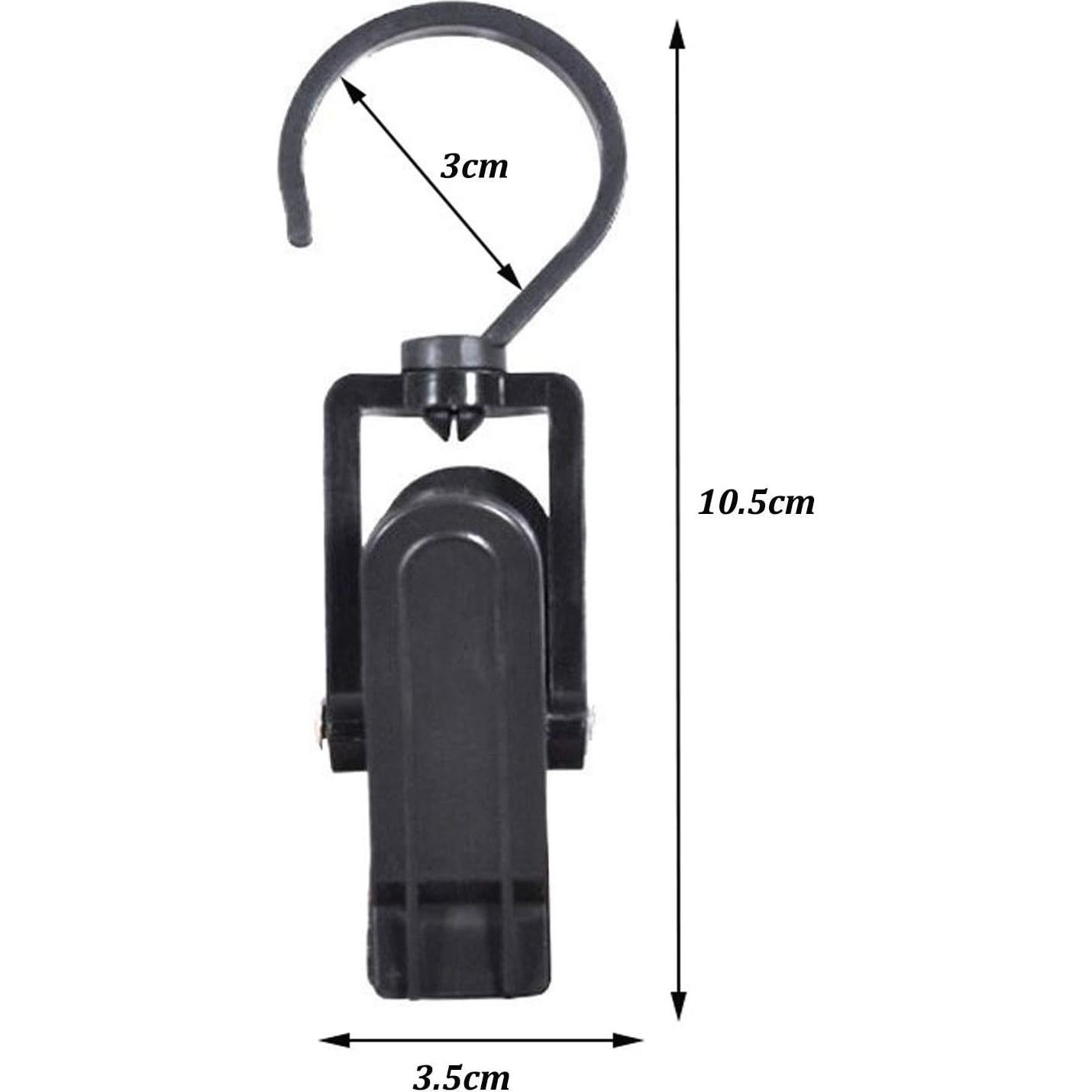 10 Ganchos Colgantes Giratorios Wenplus 10.9 cm Plástico Negro