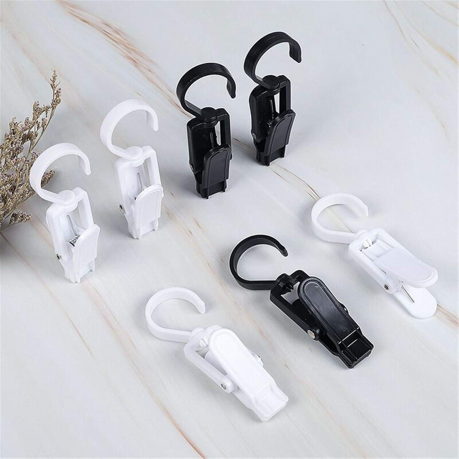 10 Ganchos Colgantes Giratorios Wenplus 10.9 cm Plástico Negro