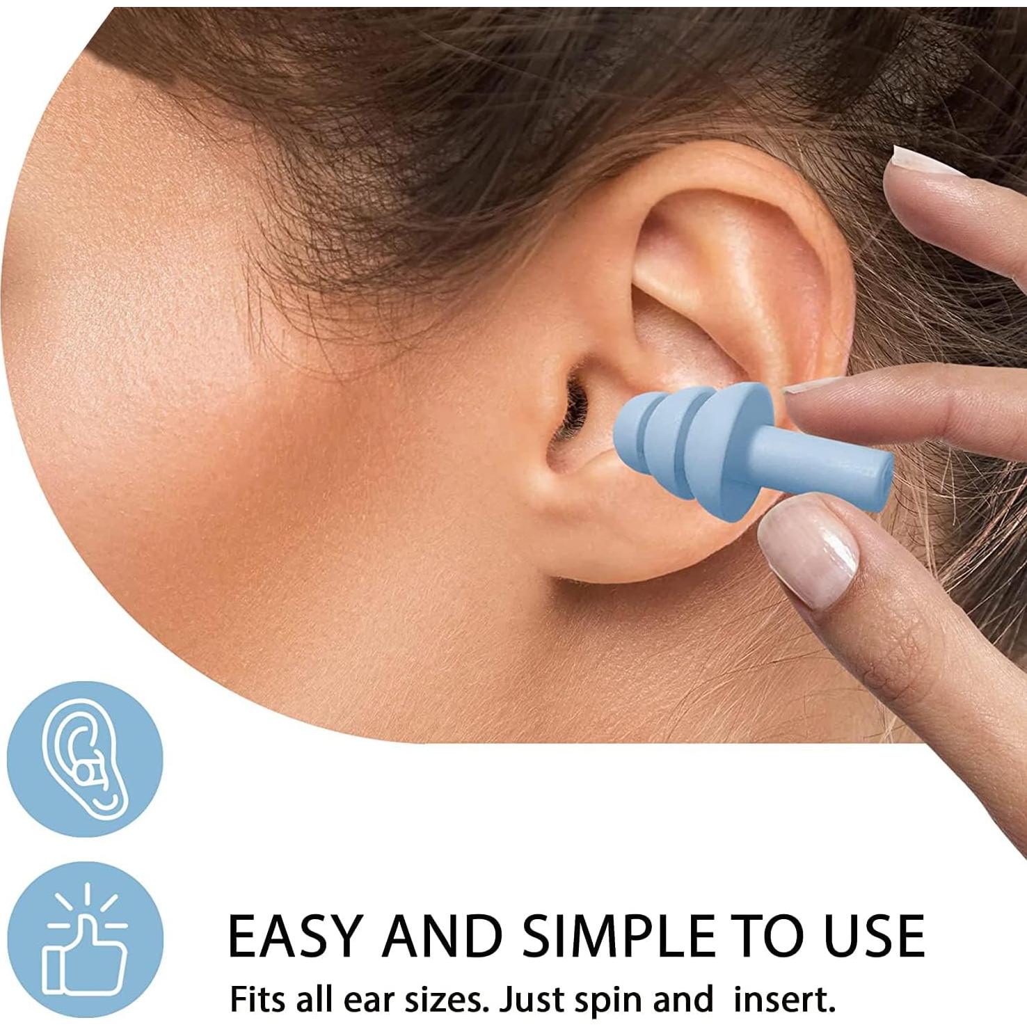 Tapones para oídos Tiankohelan EP-550, 5 pares de silicona