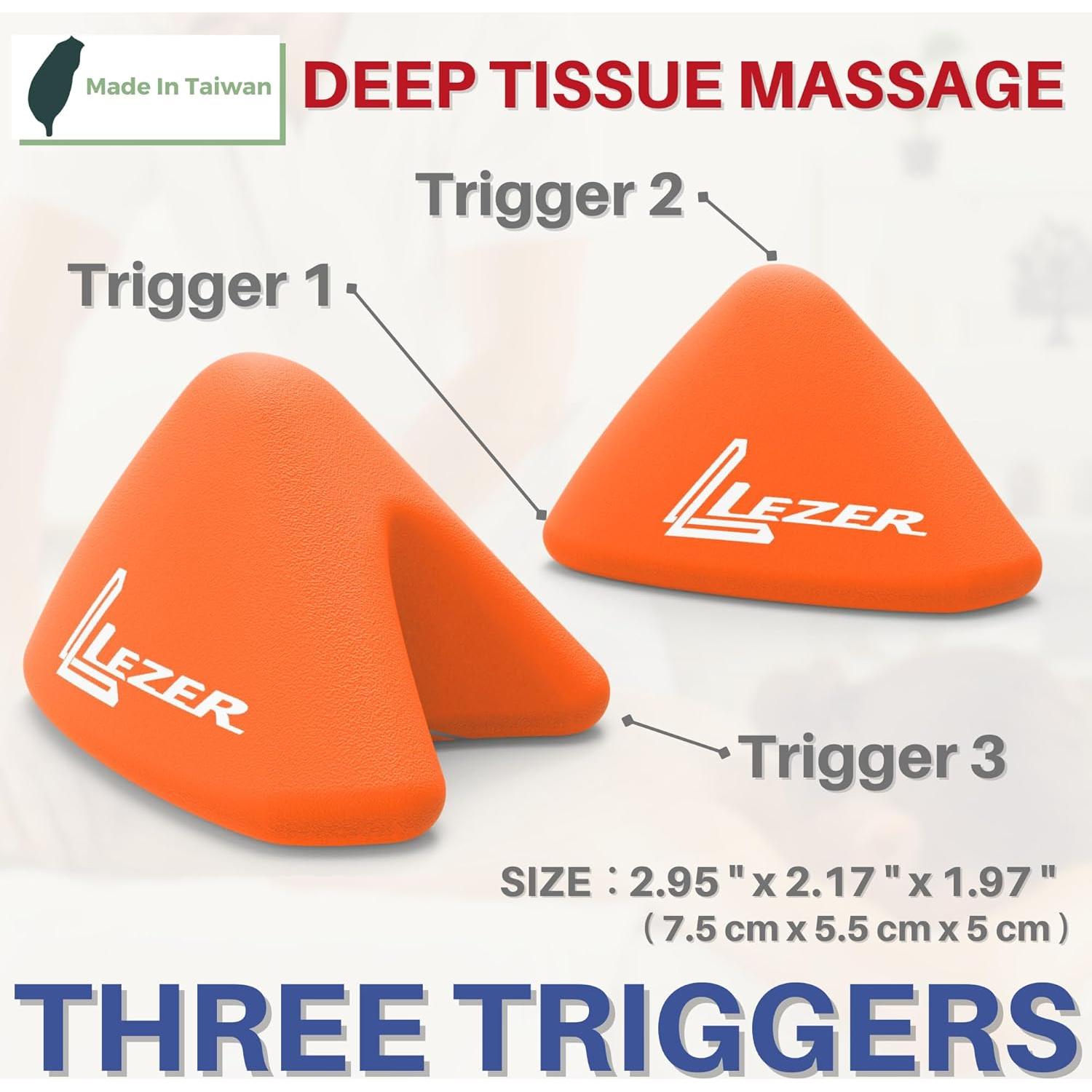 Dispositivo de Masaje LEZER Naranja 7.4x5.3cm Alivio Muscular