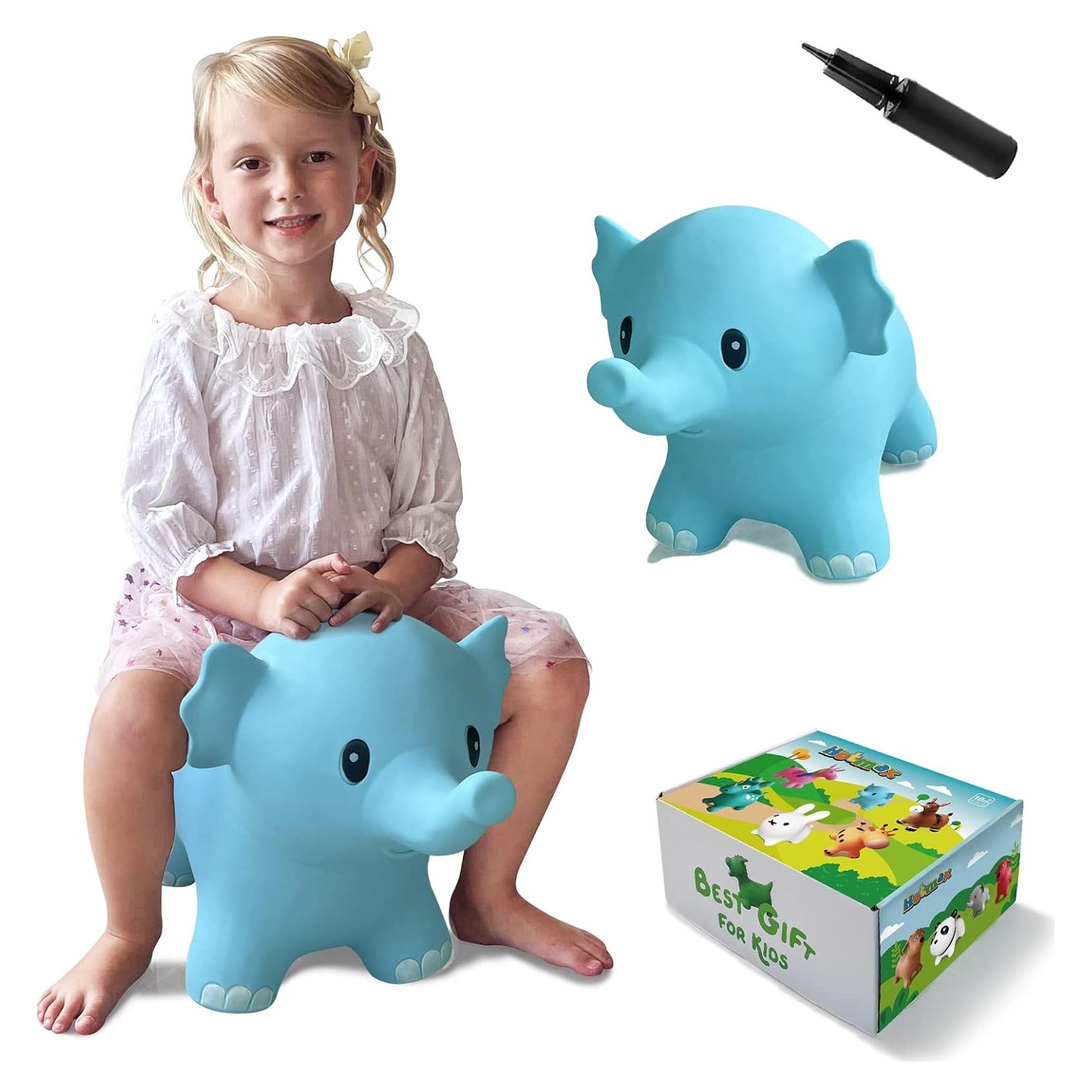 Caballo Saltarín HotMax Elefante Azul Inflable 1.46kg