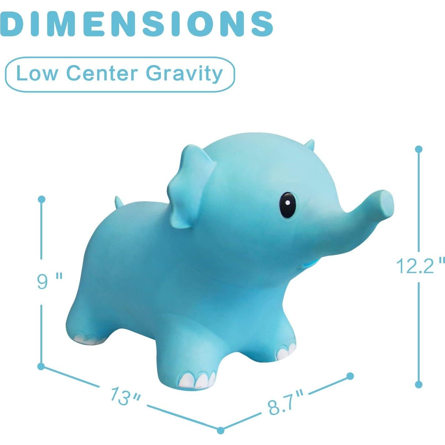 Caballo Saltarín HotMax Elefante Azul Inflable 1.46kg