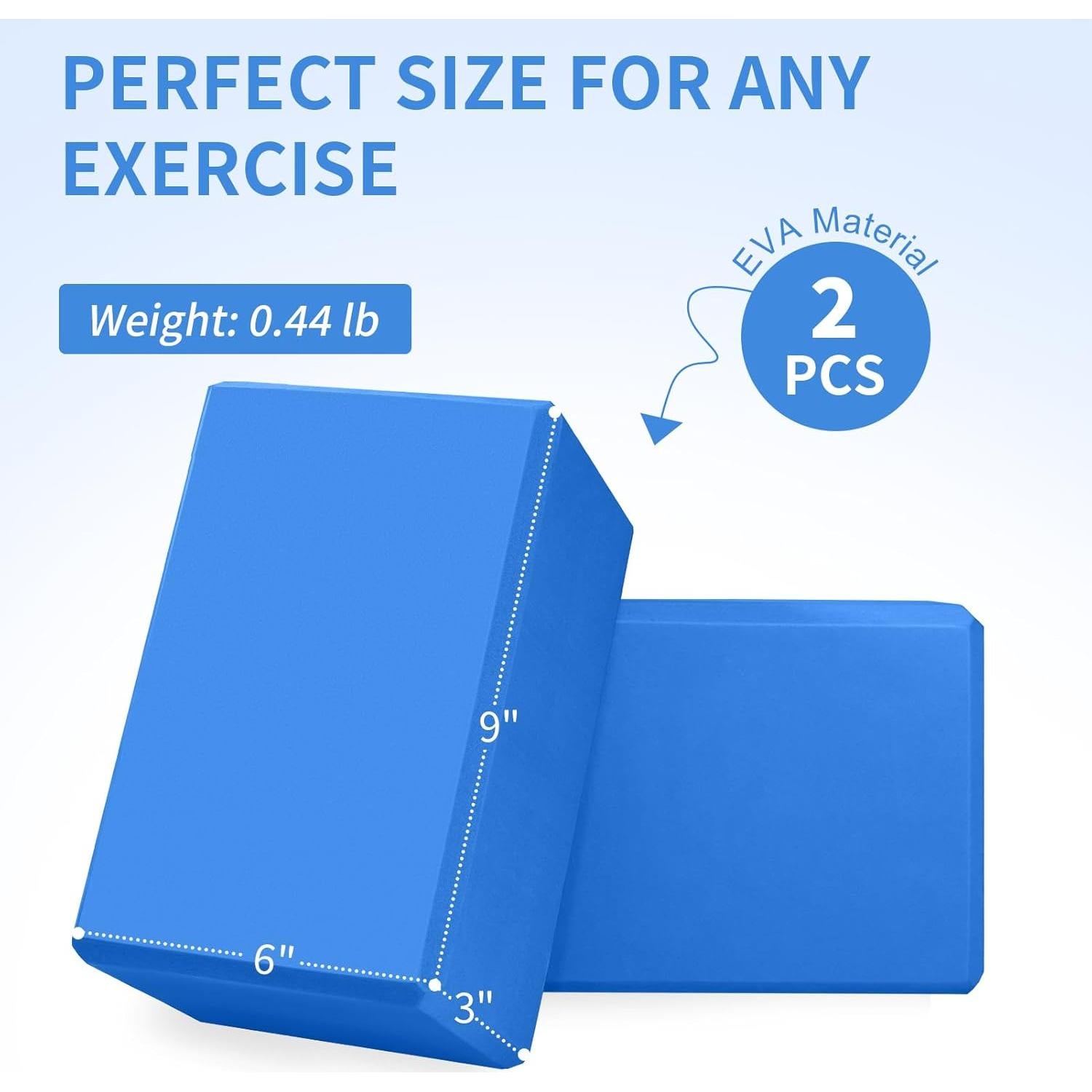 Bloques de Yoga H.J. Immbir 2 Pack Antideslizantes 23x15x8cm