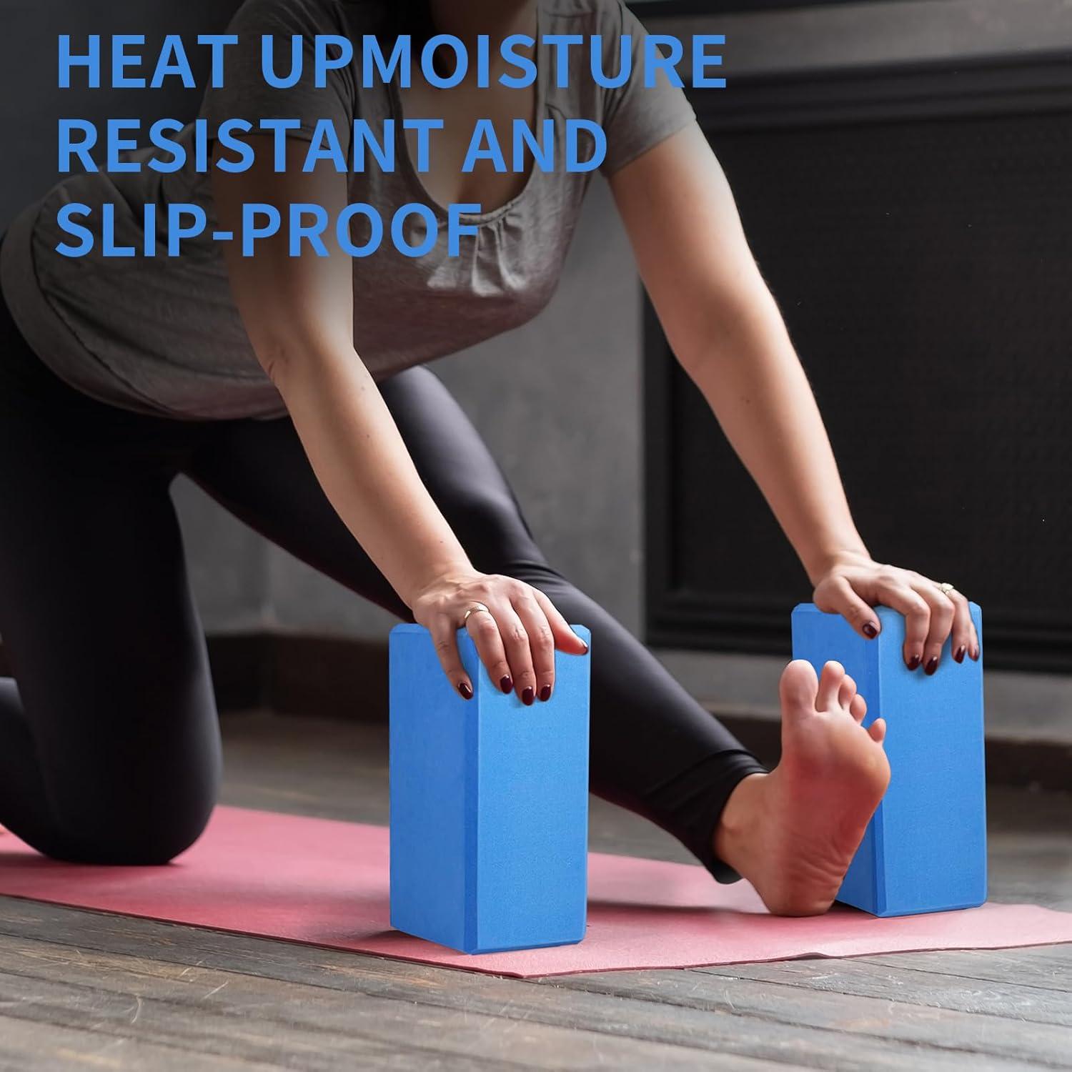 Bloques de Yoga H.J. Immbir 2 Pack Antideslizantes 23x15x8cm