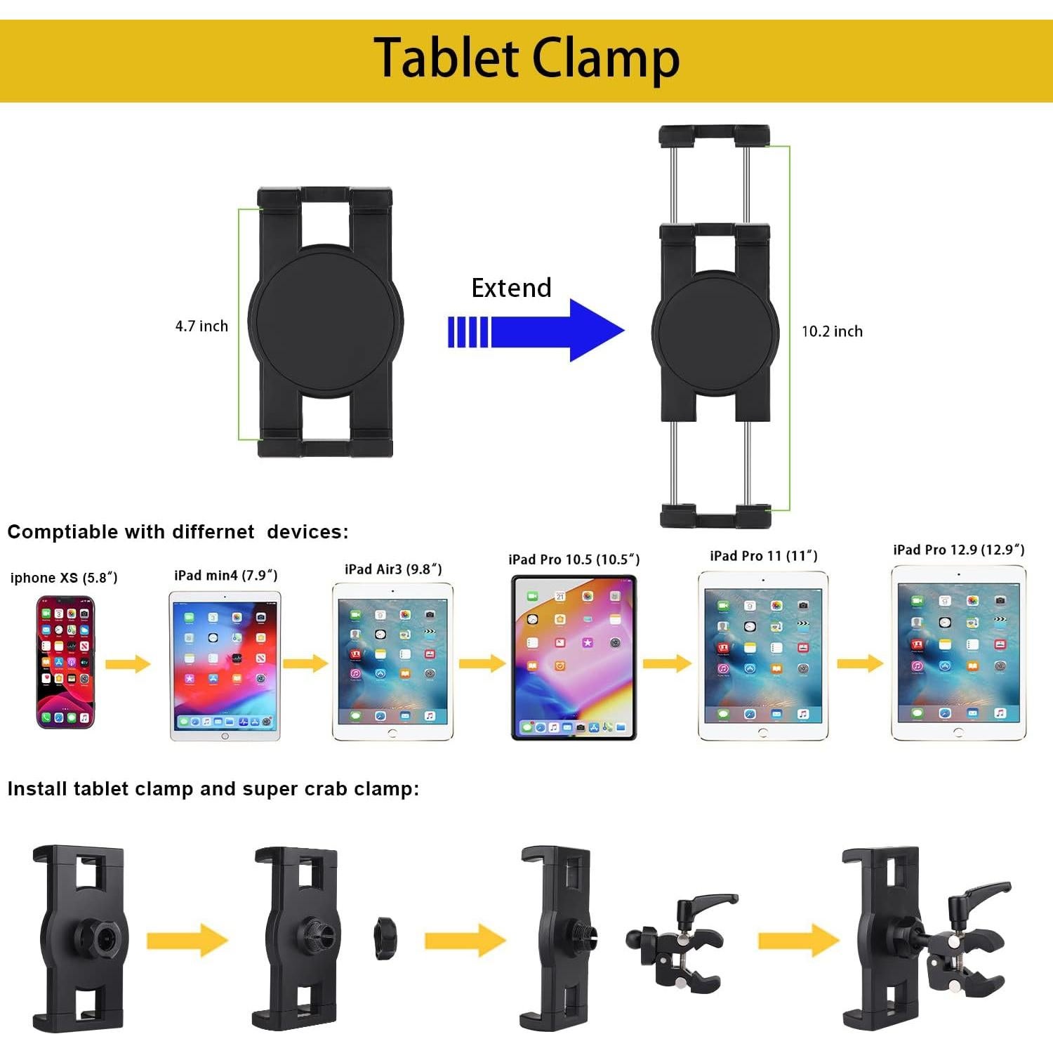 Soporte Magnético para Tabletas Mippko Ajustable 360°
