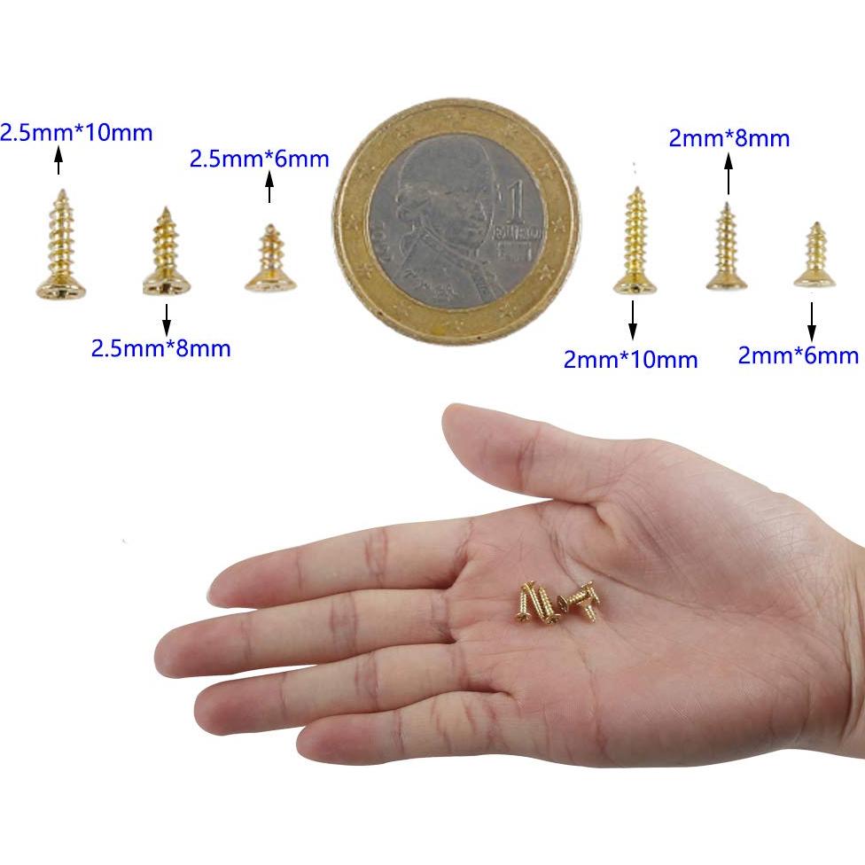 Juego de Tornillos Pequeños Phillips 1200pcs newlng Dorado