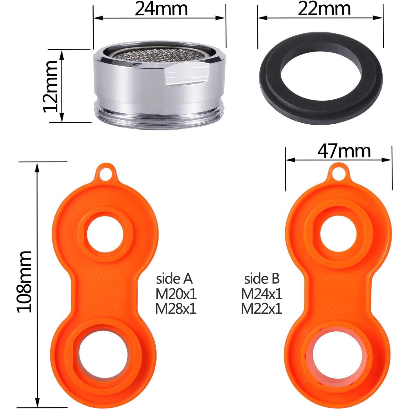 Aireadores de Fregadero KWOKWEI M24 - 12 Piezas Latón