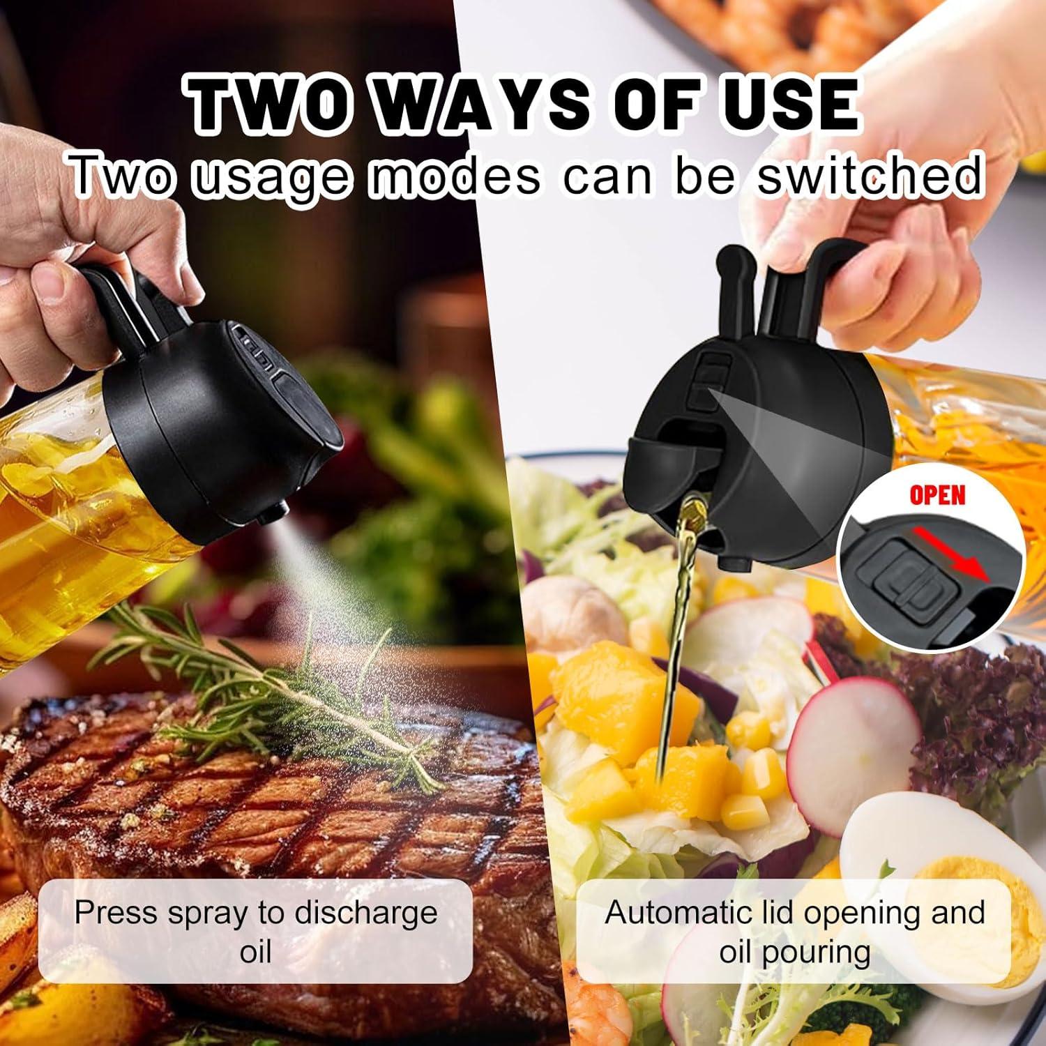 Dispensador de Aceite 2 en 1 WPWWPW 470 ml con Boquilla Fina