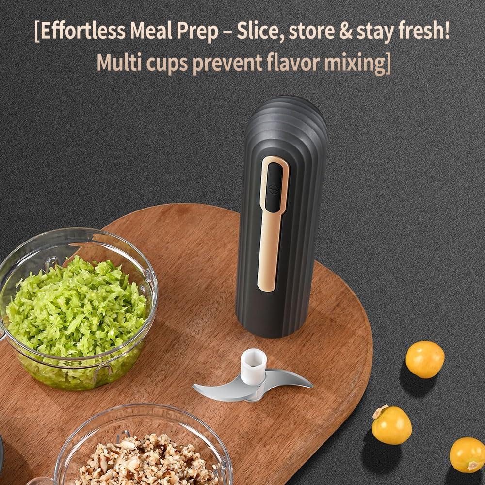 Procesador de Alimentos Eléctrico BOMANSI BOMS 4 Tazas USB Negro