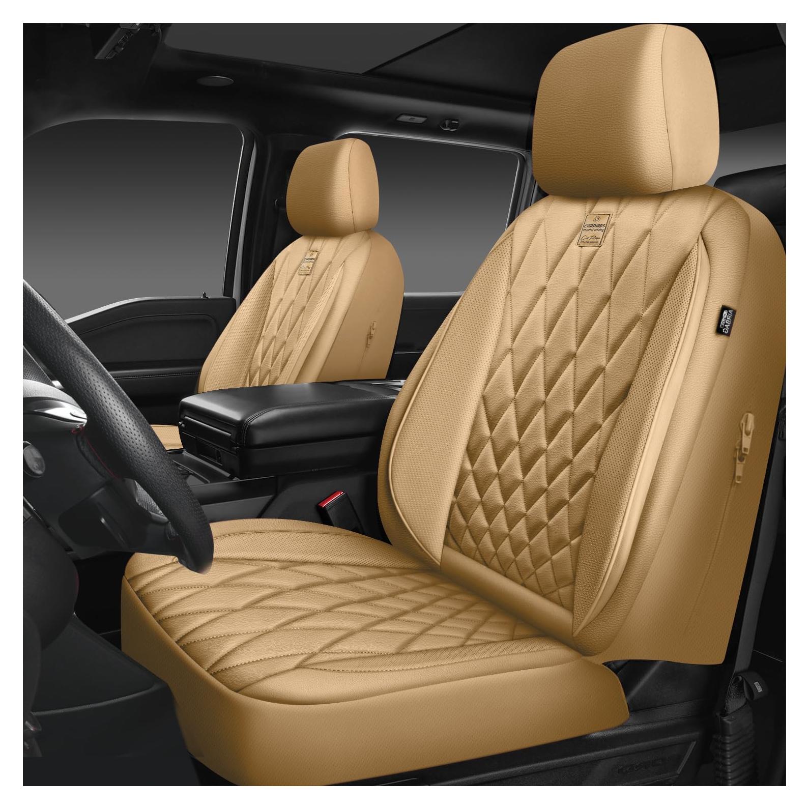 Funda de Asiento de Coche CAR PASS Beige PU Impermeable