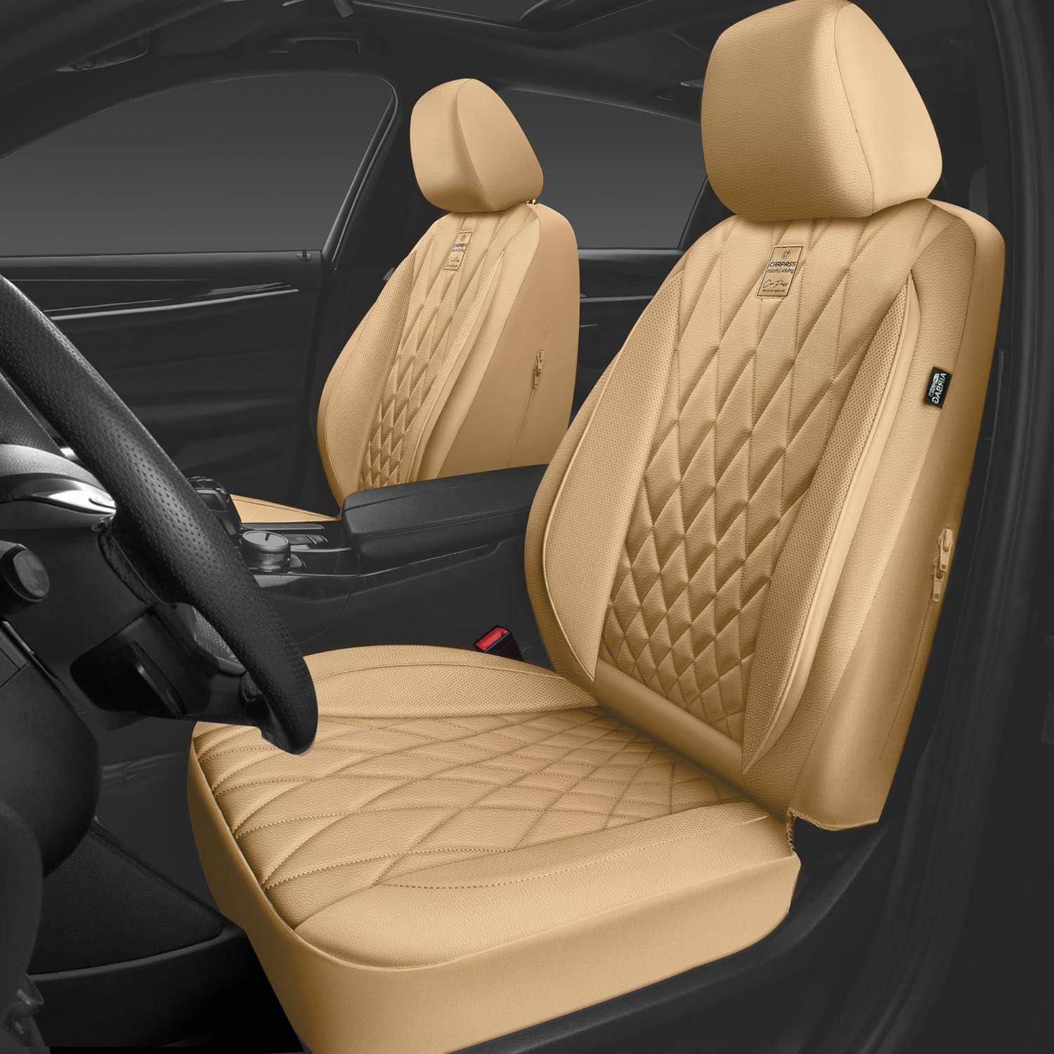 Funda de Asiento de Coche CAR PASS Beige PU Impermeable