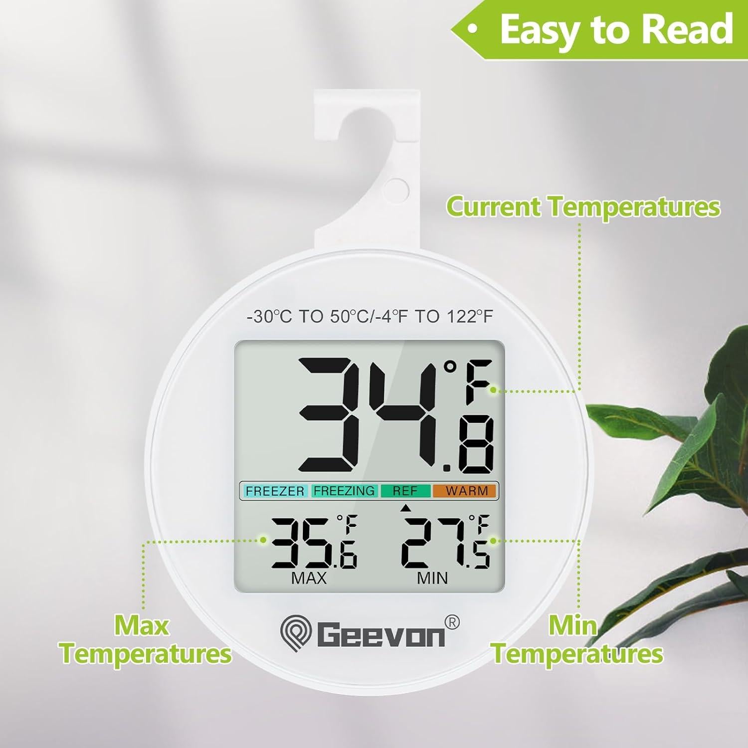 Termómetro Digital Geevon para Refrigerador 2 Unidades IP65