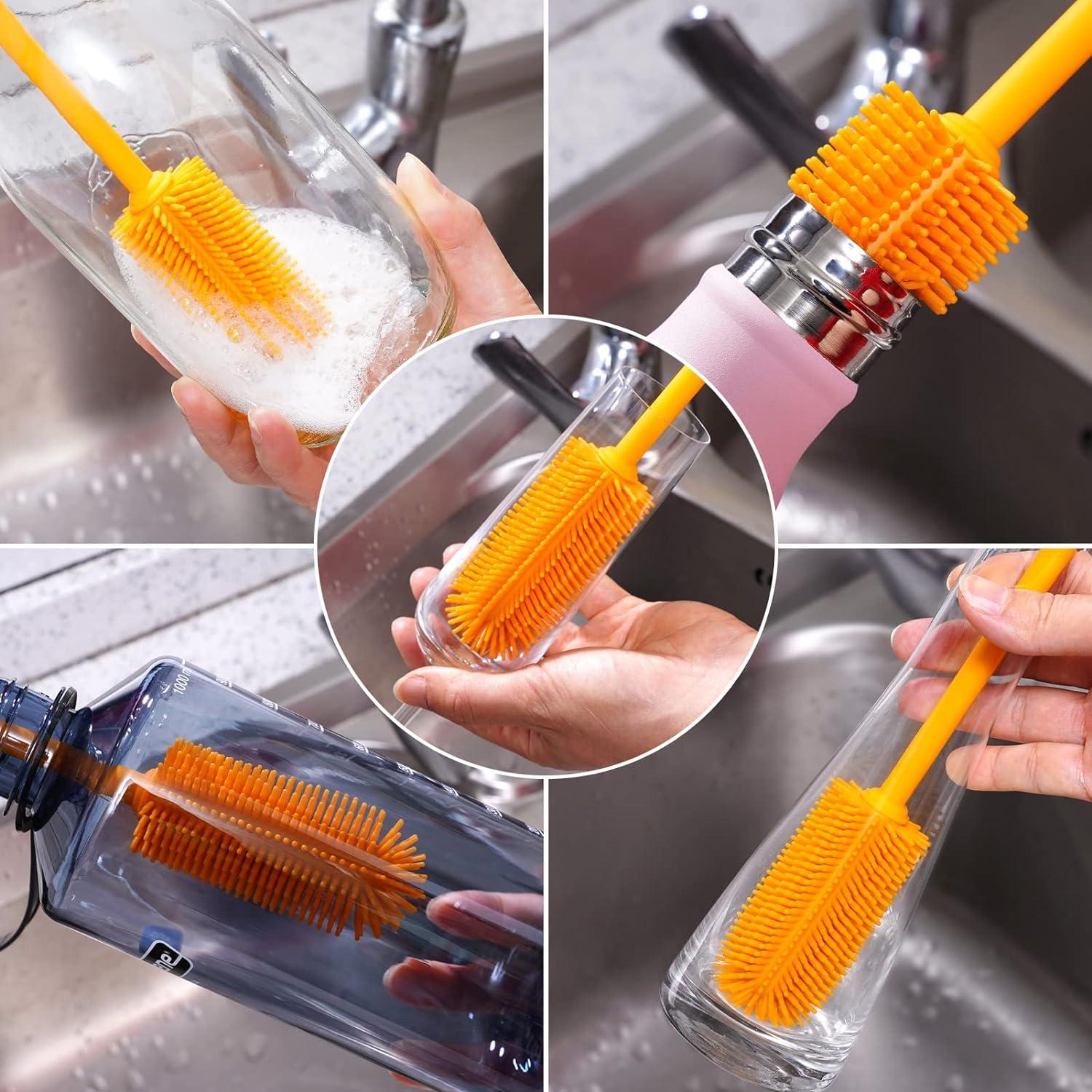 Cepillo de Silicona Purtribe para Botellas Estrechas 35.56 cm