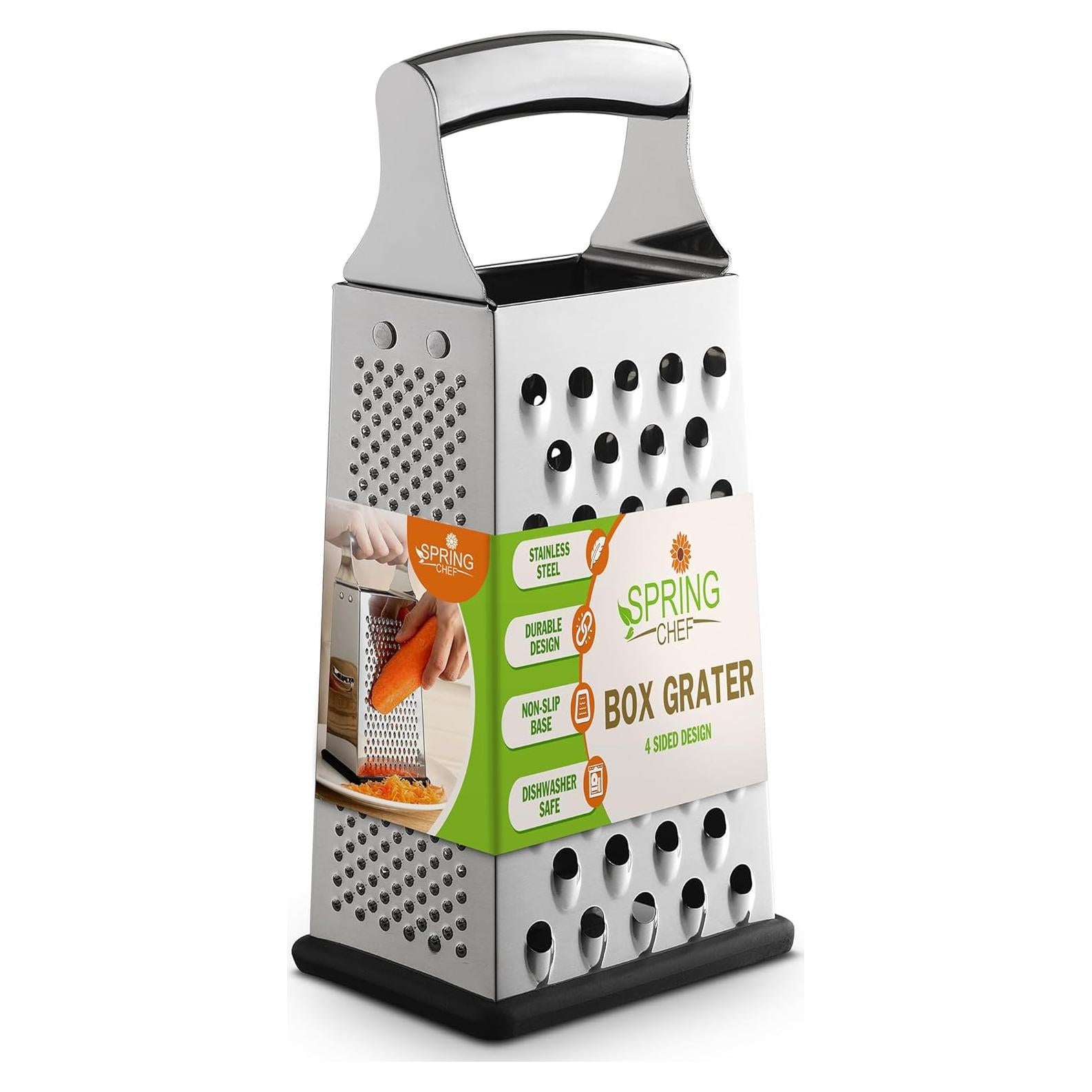 Rallador de Queso Grande Spring Chef de Acero Inoxidable