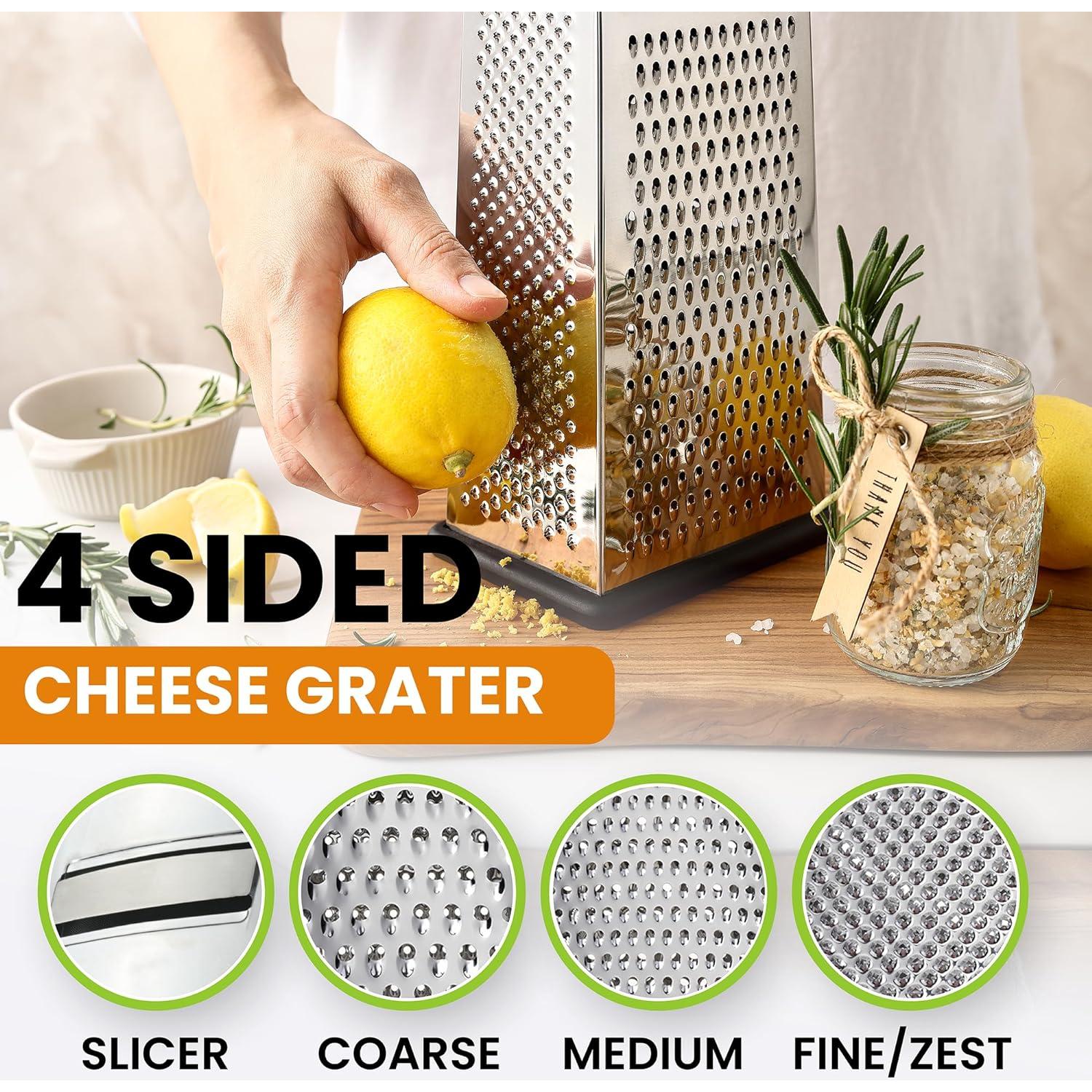 Rallador de Queso Grande Spring Chef de Acero Inoxidable