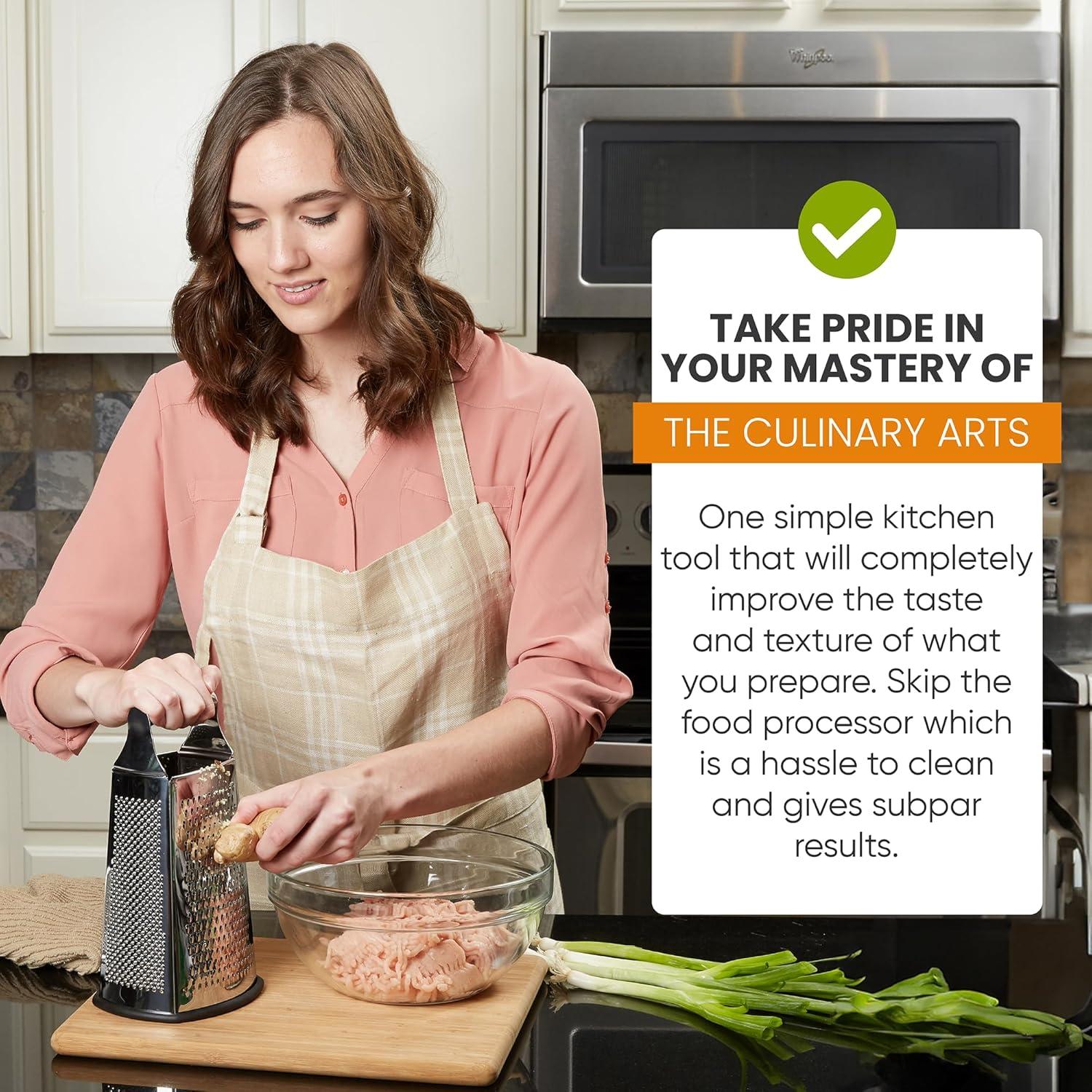 Rallador de Queso Grande Spring Chef de Acero Inoxidable