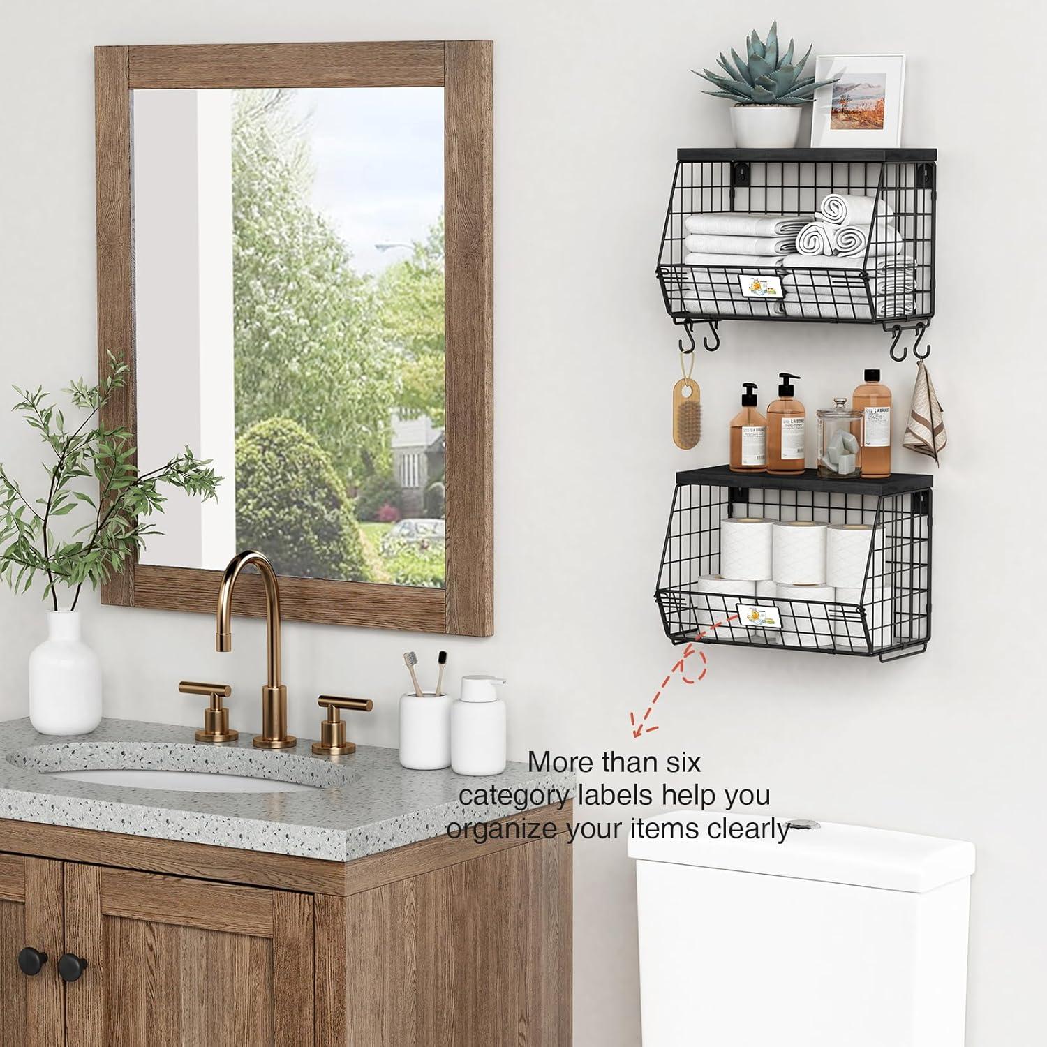 Juego de 2 cestas de almacenamiento colgantes Goozii 30x19.5x23cm