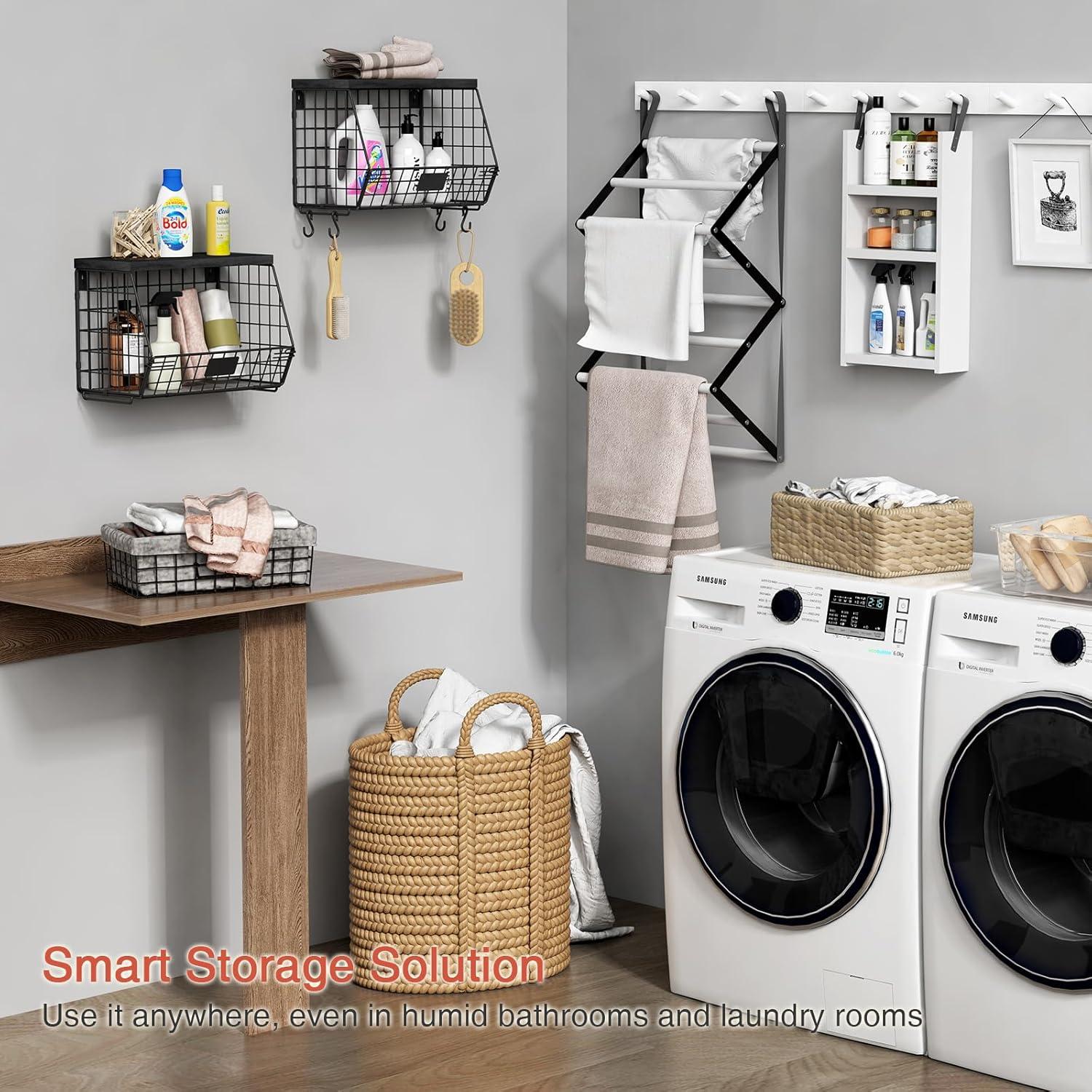 Juego de 2 cestas de almacenamiento colgantes Goozii 30x19.5x23cm