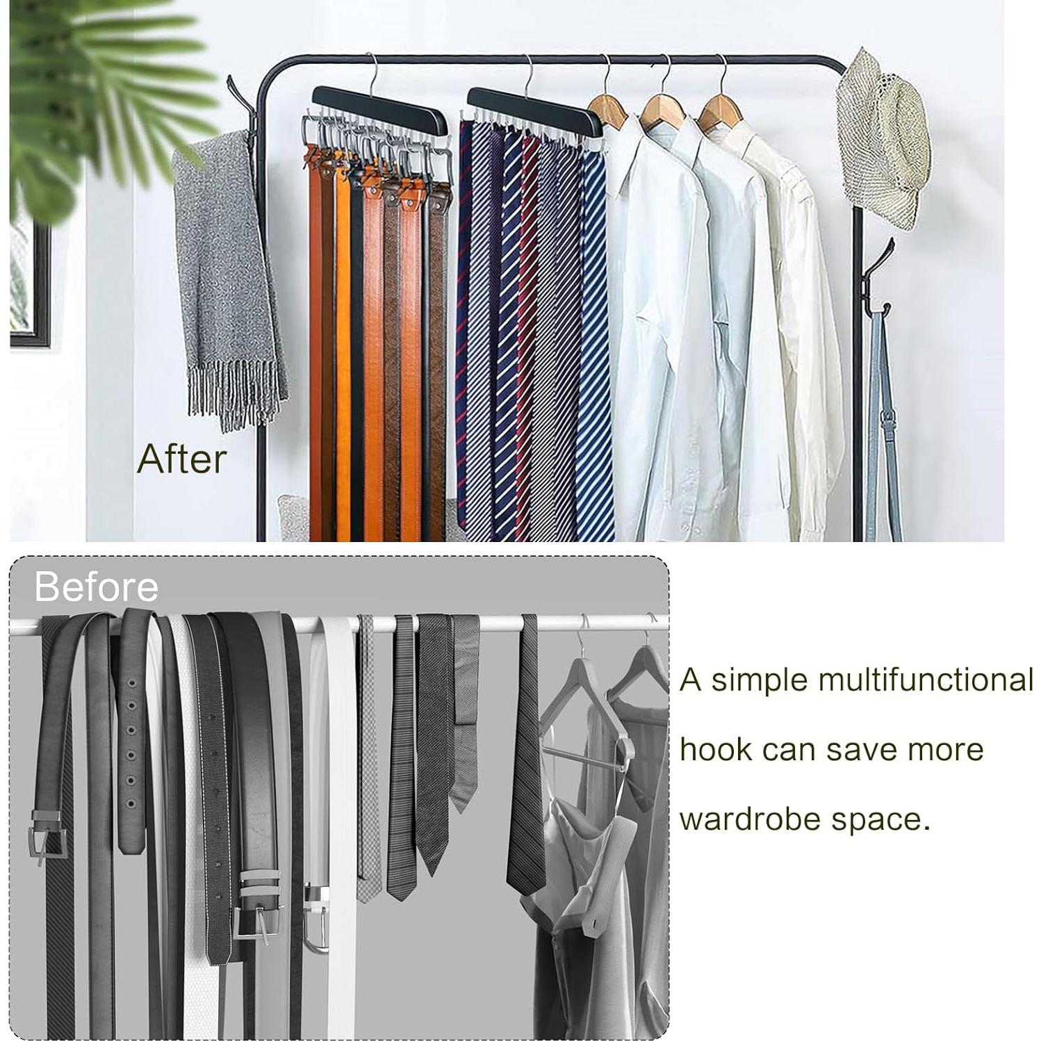 Organizador de Cinturones KERELEIME con 14 Ganchos Negro