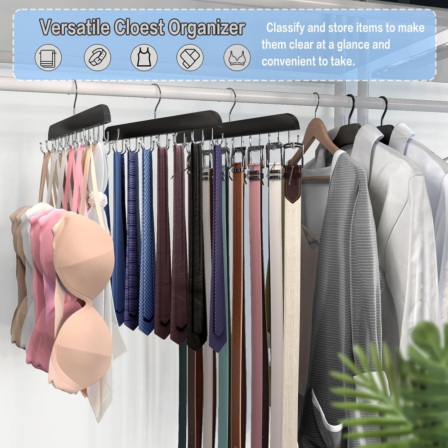 Organizador de Cinturones KERELEIME con 14 Ganchos Negro