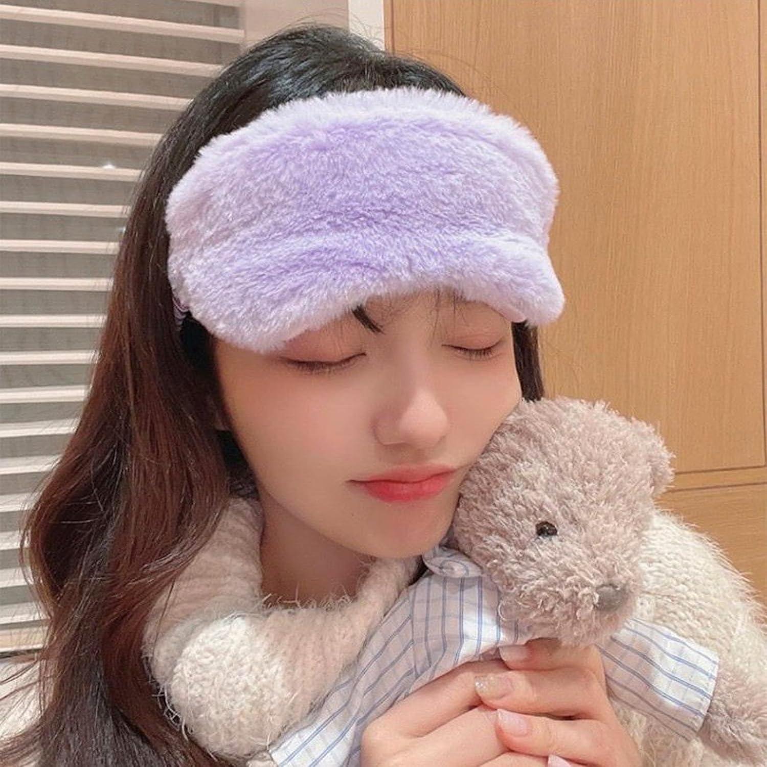 Máscara de Sueño de Felpa N-KONGJIAN 2PCS Ajustable para Ojos