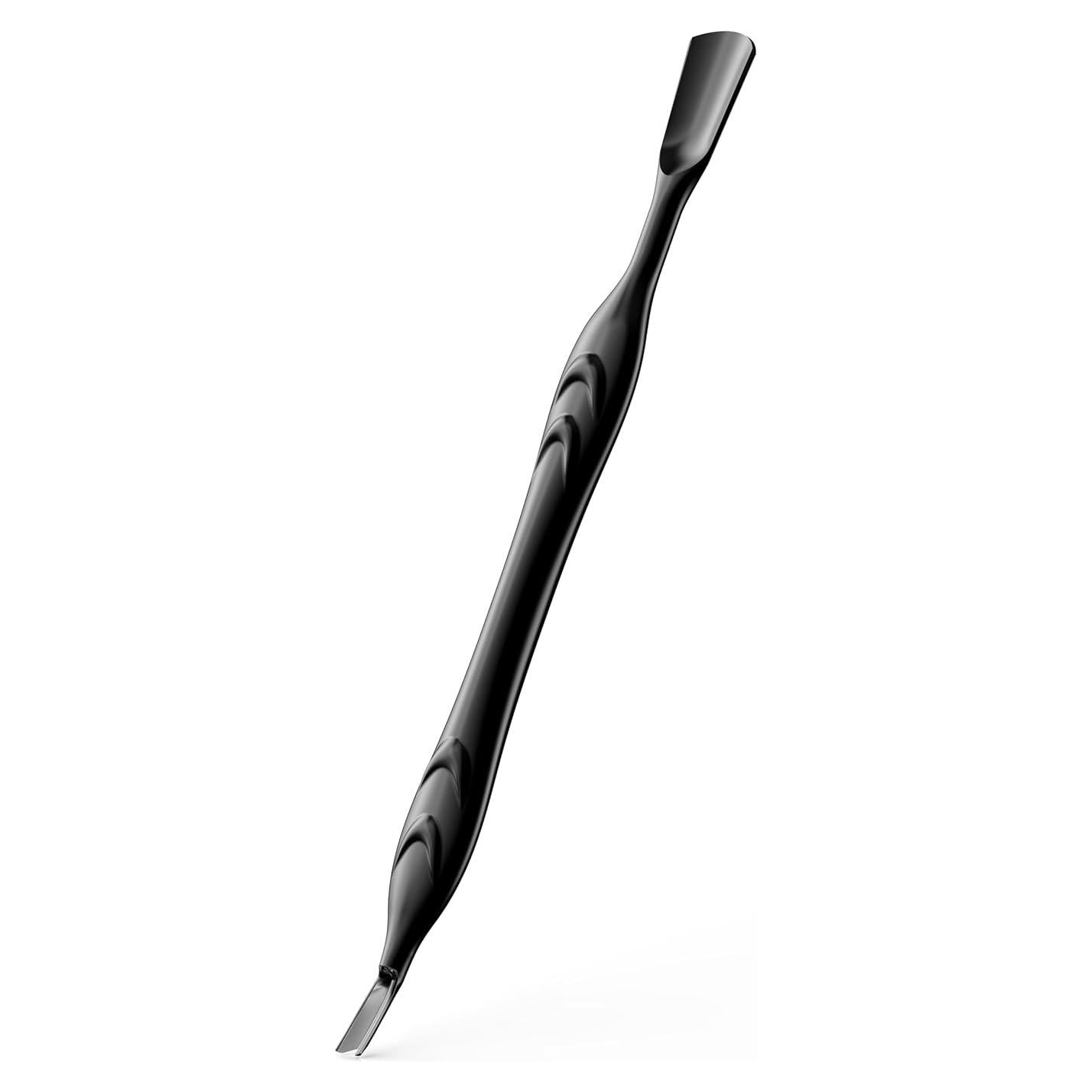 Empujador de Cutículas FERYES 2 en 1 Acero Inoxidable Negro
