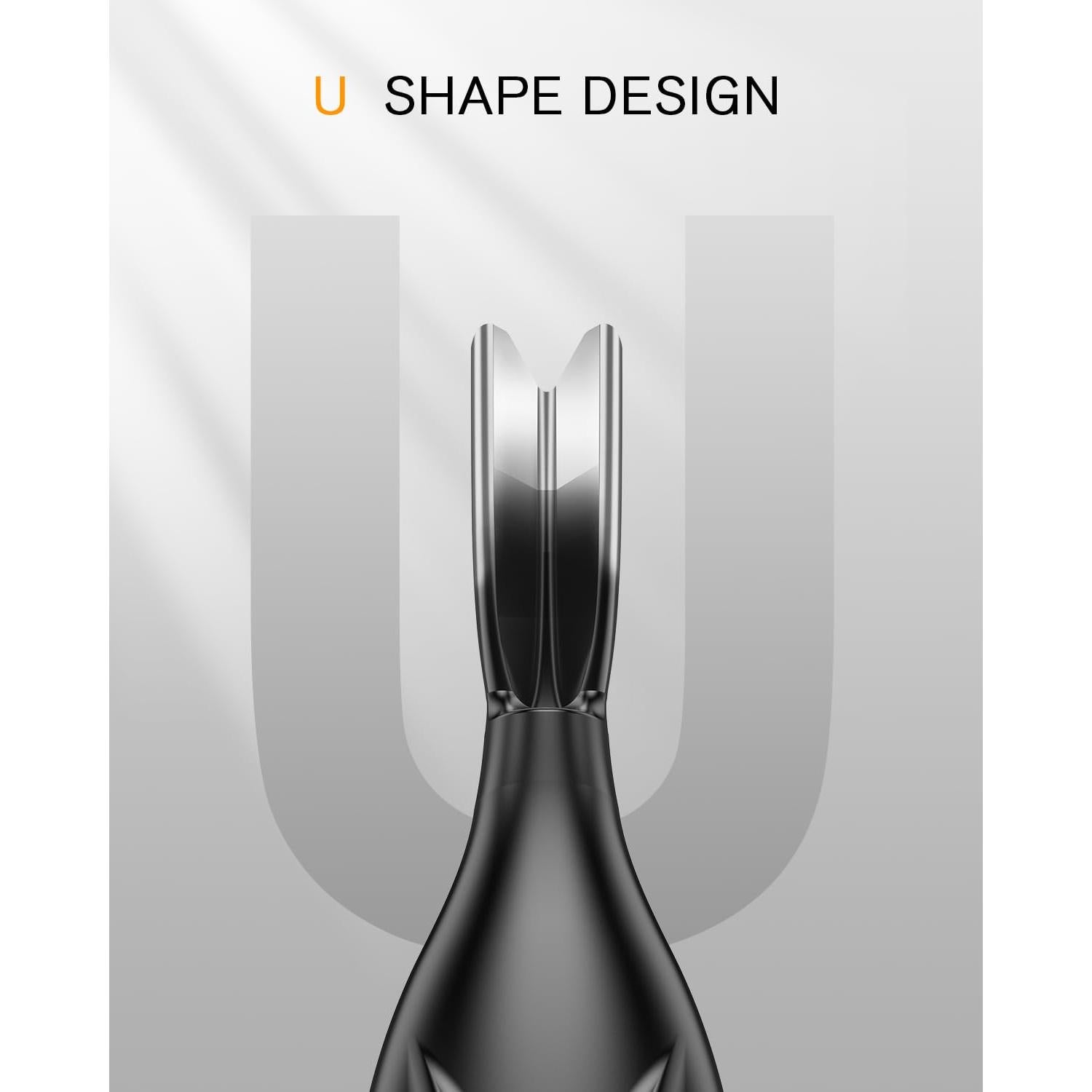 Empujador de Cutículas FERYES 2 en 1 Acero Inoxidable Negro