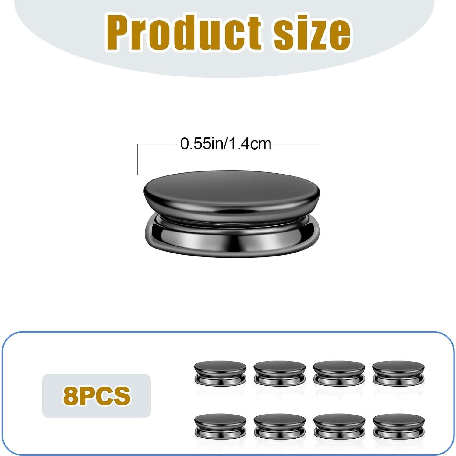 8 Alfileres Magnéticos para Hijab PEUTIER - Cierre Sin Agujas Negro