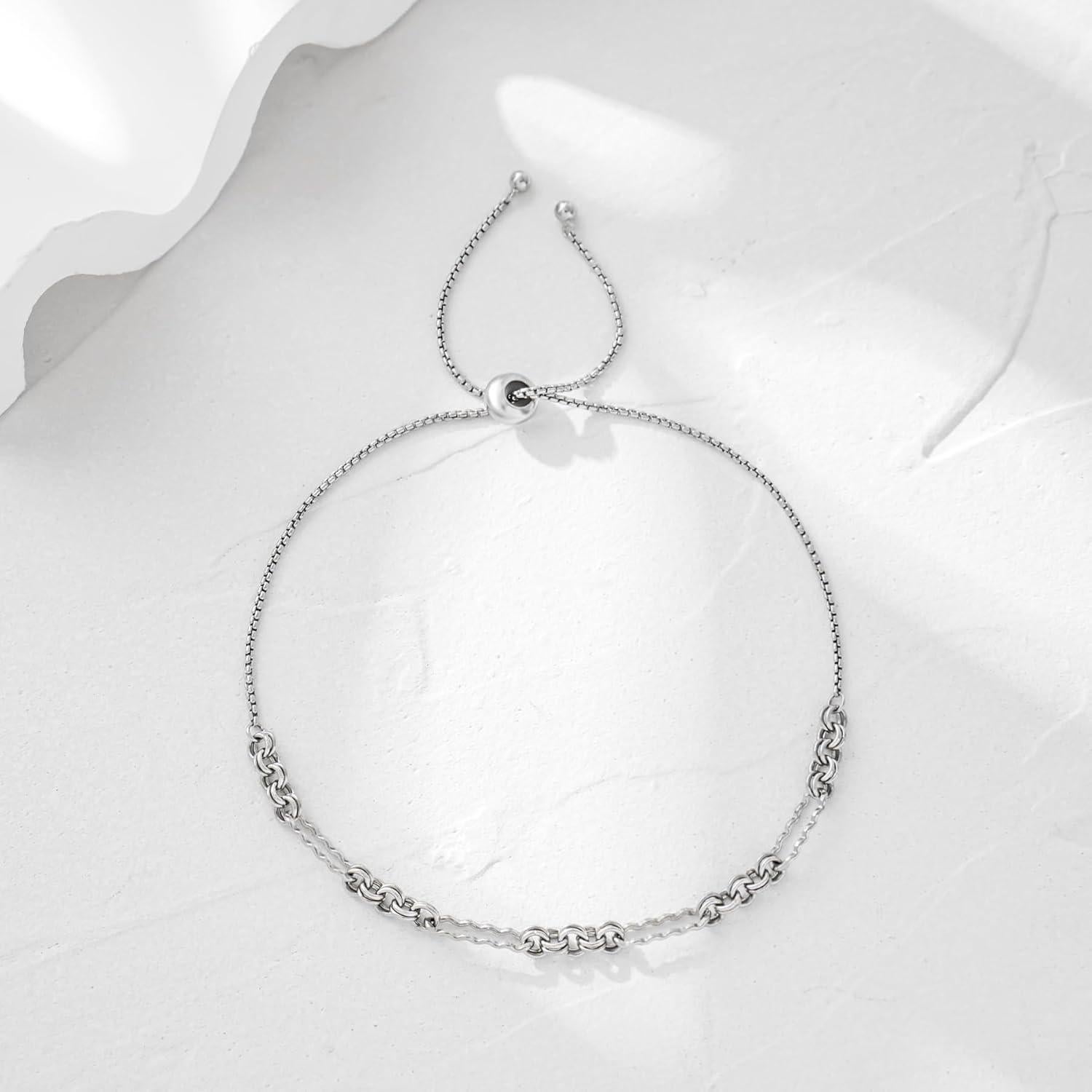 Pulsera de Tobillo Plata Esterlina 925 CHIC & ARTSY Multicapa