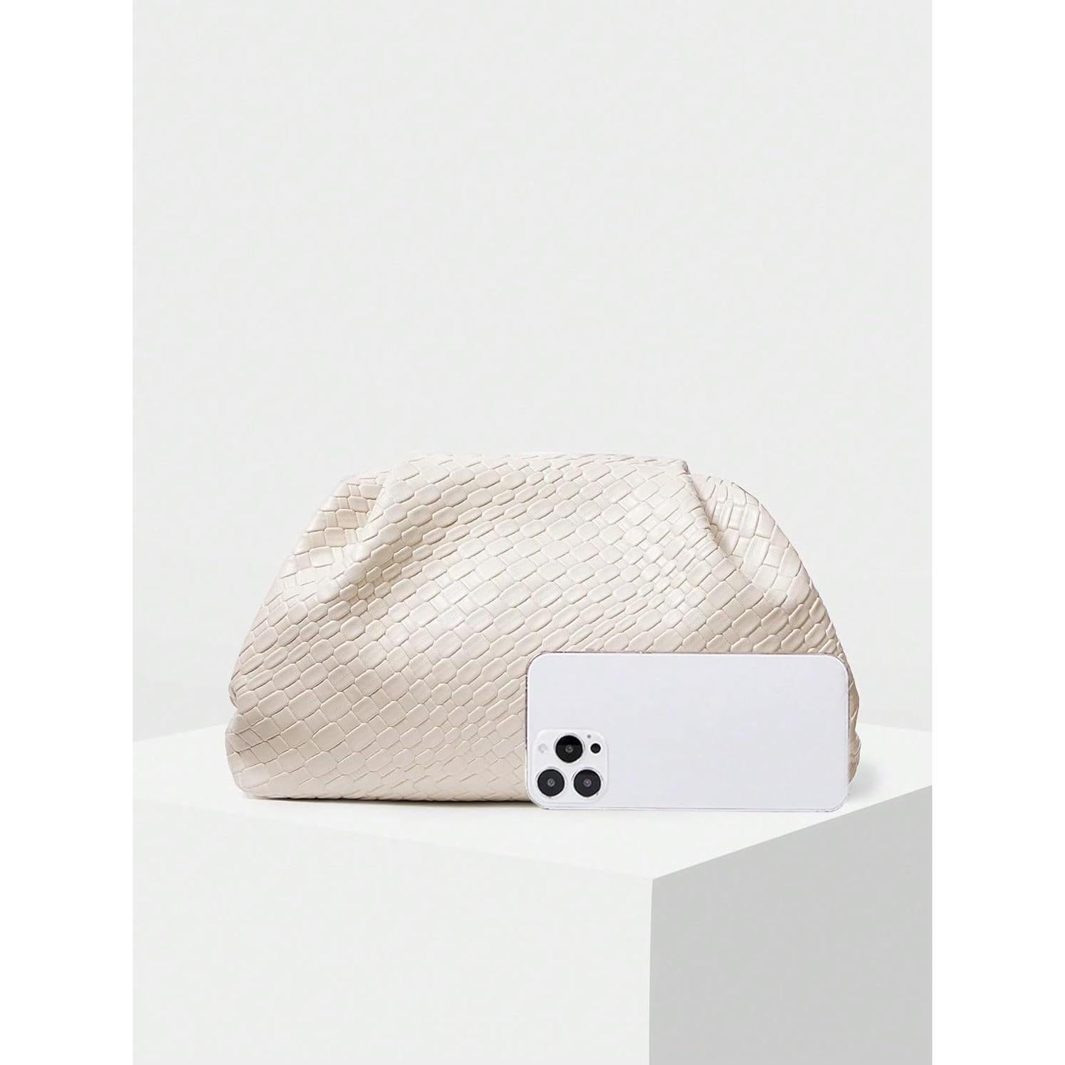 Bolso Clutch Woven QWINEE para Mujeres - Cuero PU Elegante