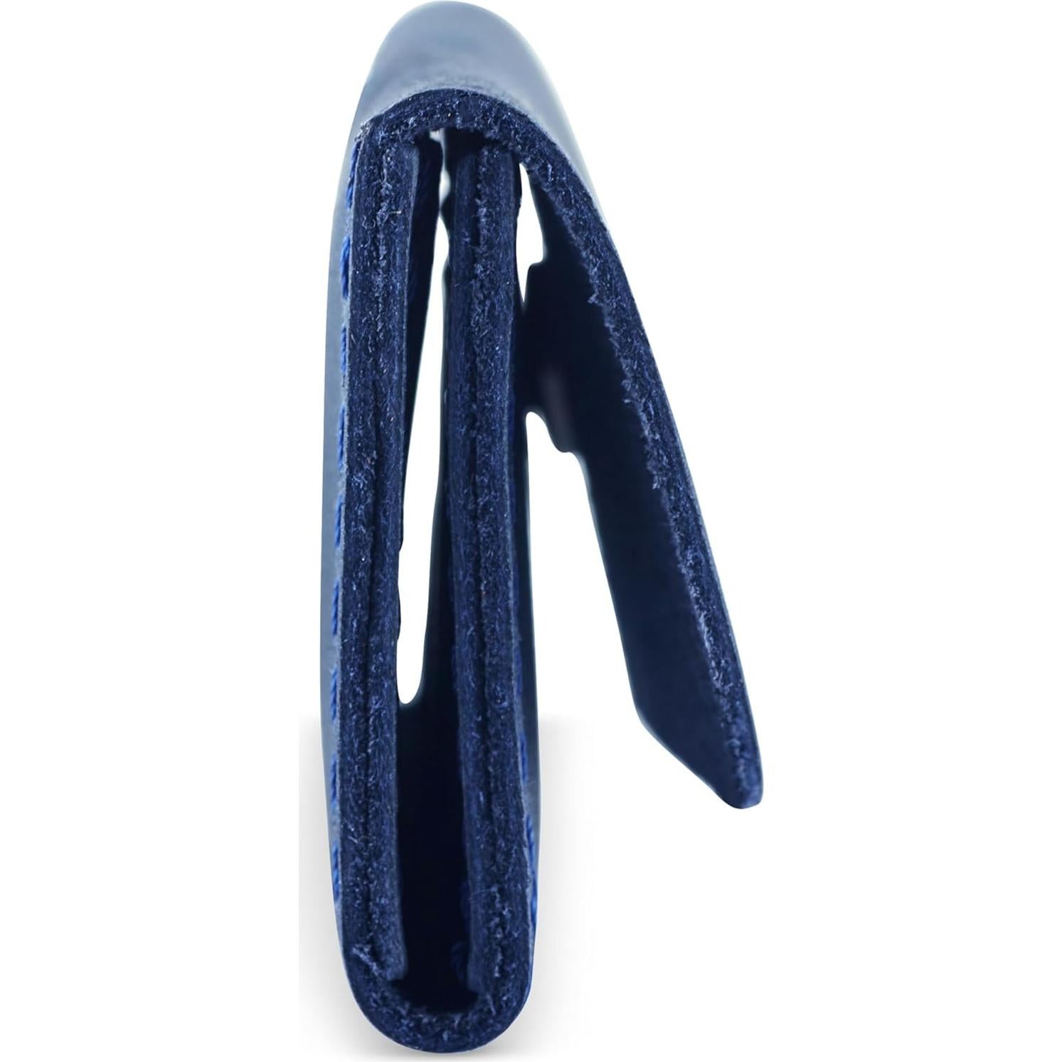 Estuche Porta Tarjetas SD de Cuero MAKYN Azul - Organizador 6 Tarjetas