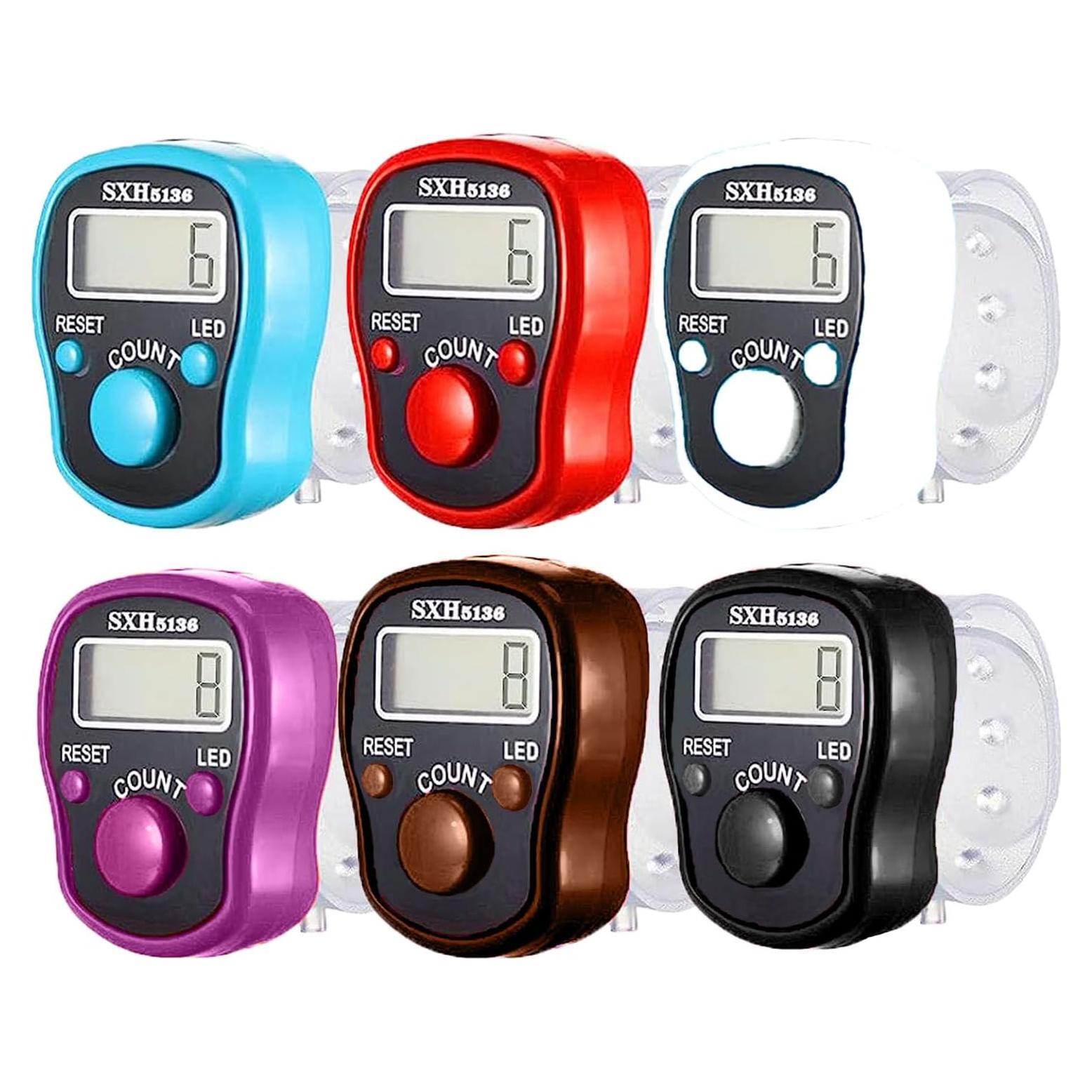 Contador de Dedos Electrónico TESEAS - Paquete de 6 Unidades LED