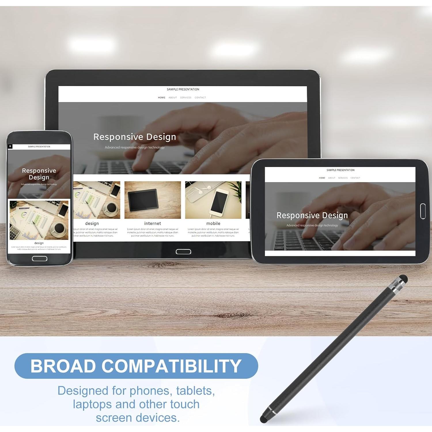 Bolígrafos Stylus PATIKIL 5 Pcs Alta Sensibilidad Negro