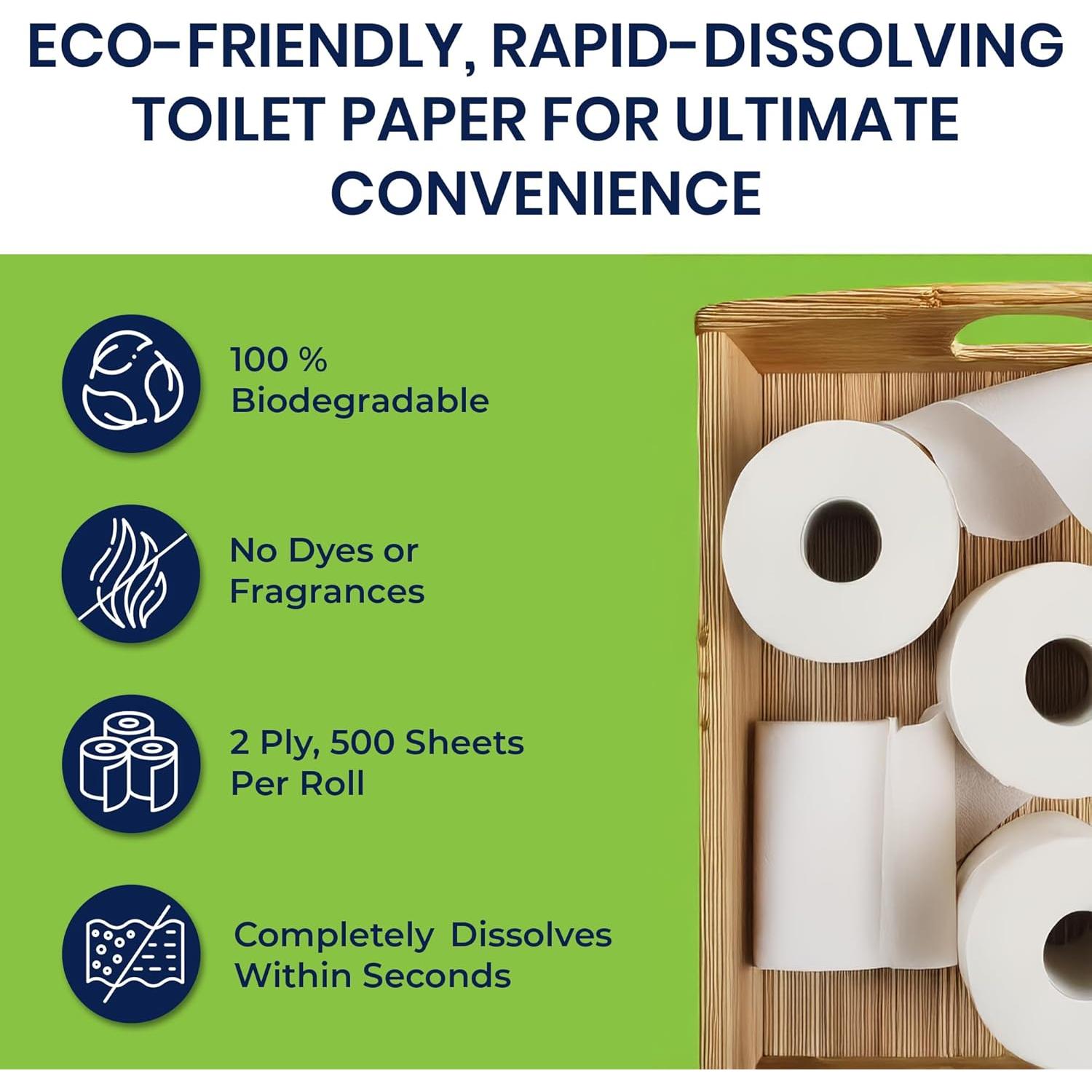 Papel Higiénico Biodegradable Freedom Living 4 Rollos 500 Hojas