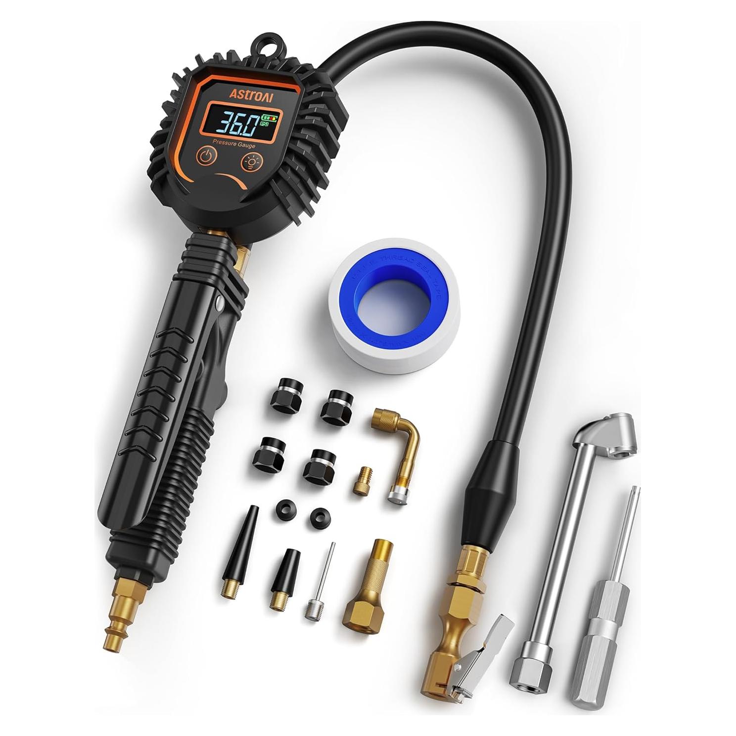Inflador Digital de Neumáticos AstroAI 250 PSI con Manómetro