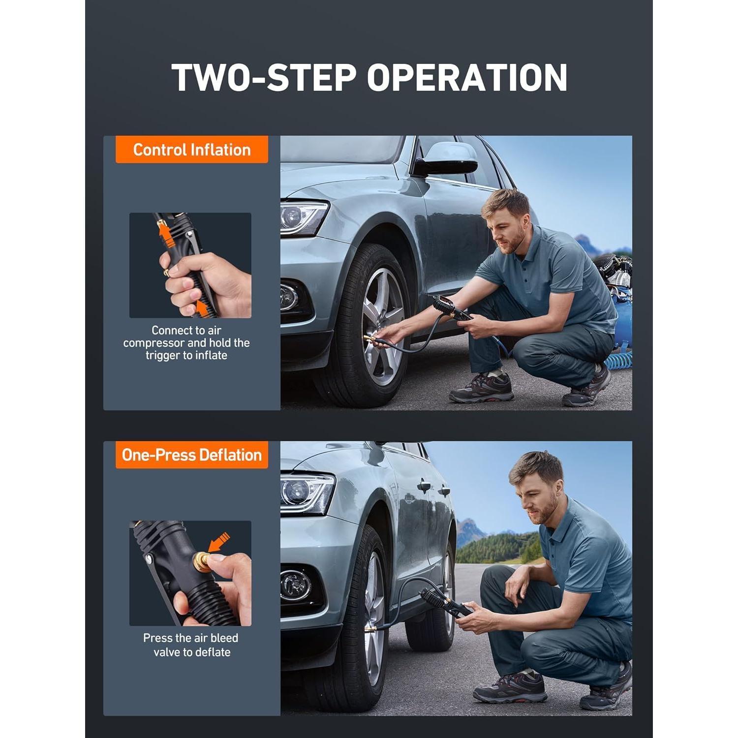 Inflador Digital de Neumáticos AstroAI 250 PSI con Manómetro