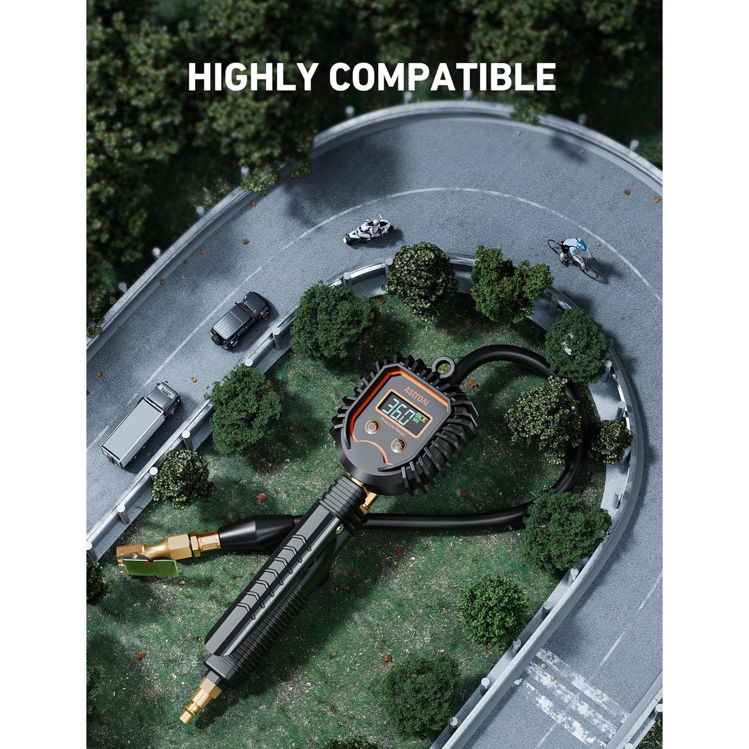 Inflador Digital de Neumáticos AstroAI 250 PSI con Manómetro
