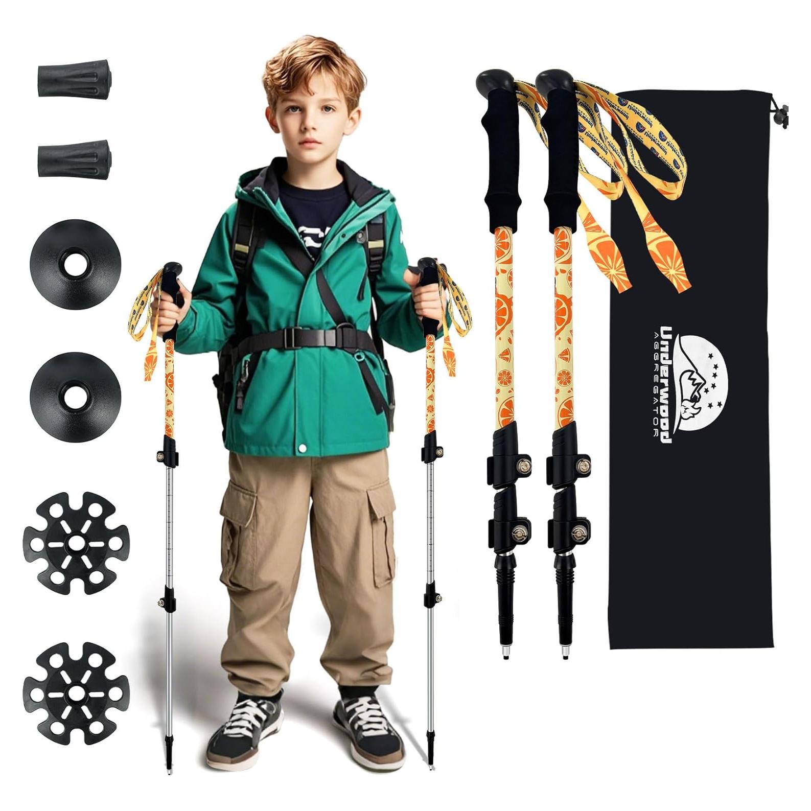Bastones de Senderismo Plegables Underwood para Niños - 2 Piezas