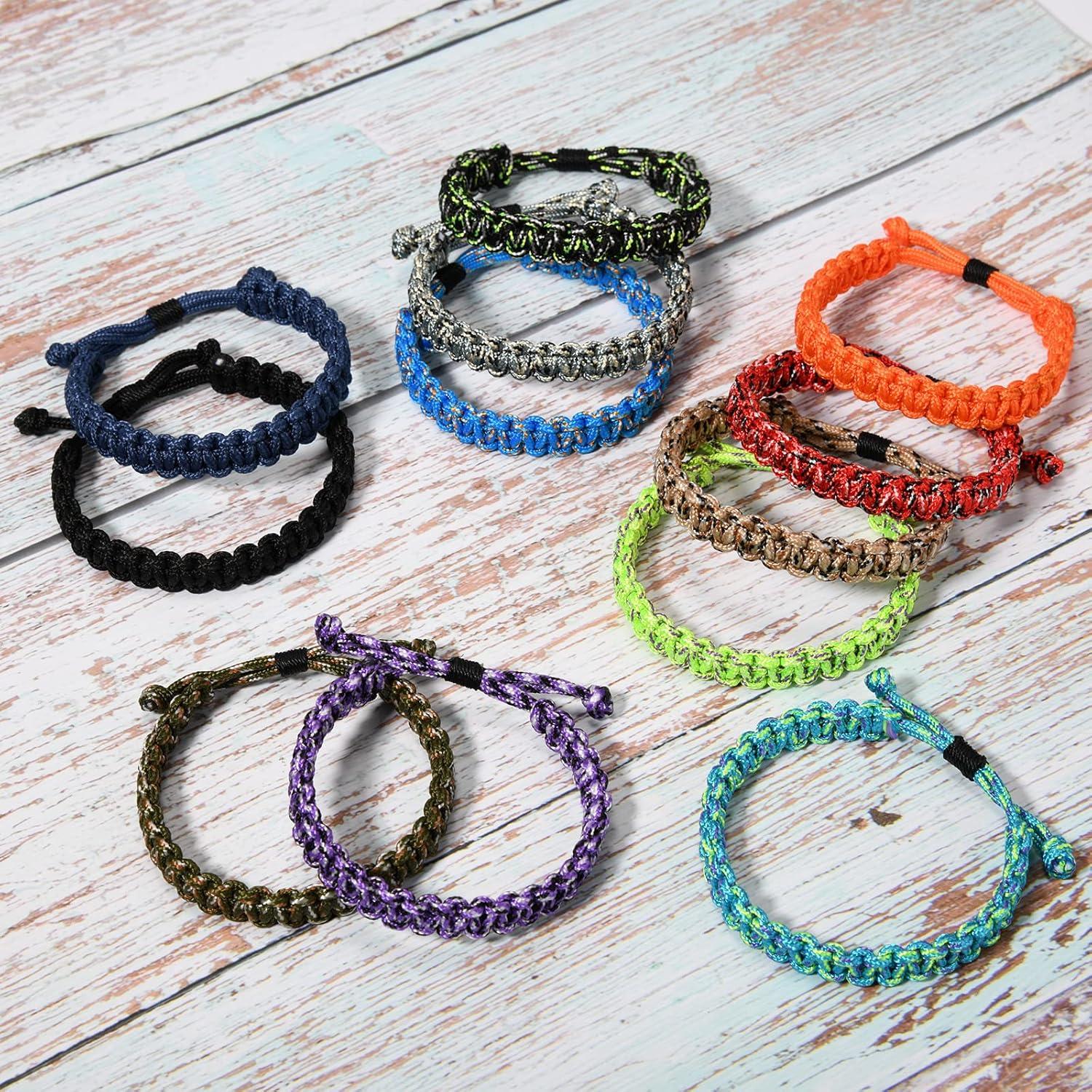 Set de 12 Pulseras de Paracord Lorfancy para Hombres y Niños