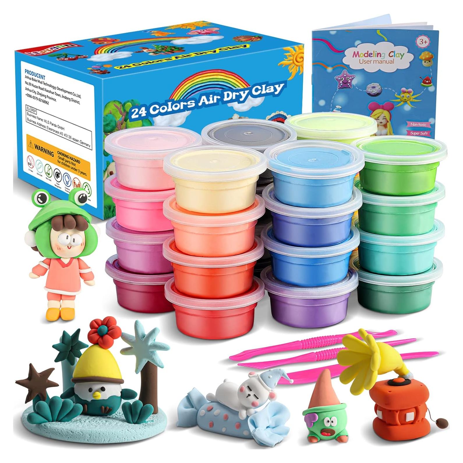 Kit de Arcilla para Modelar Ifergoo - 24 Colores No Tóxicos