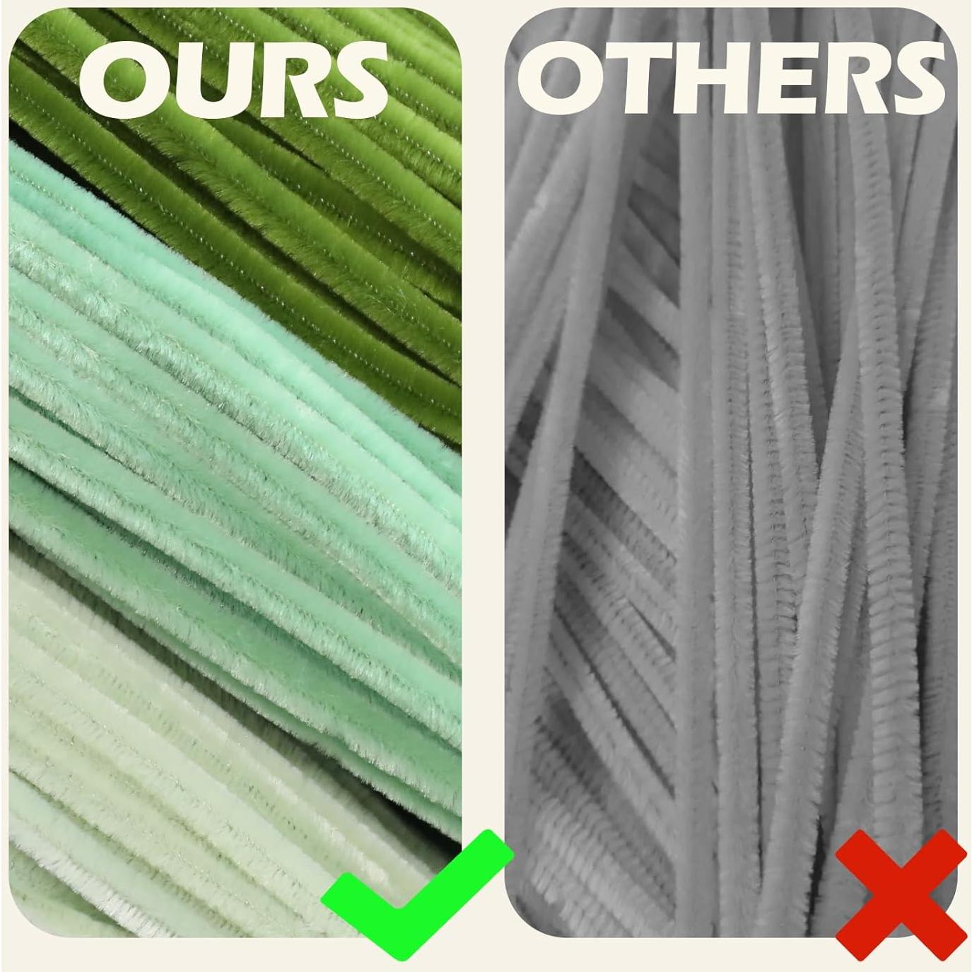 300 Limpiapipas Ombre Verde Claro Harmoso para Manualidades