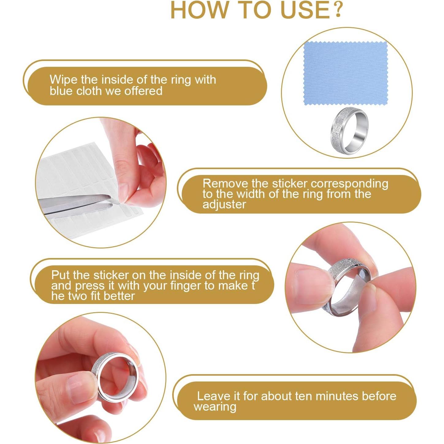 Ajustadores de Tamaño de Anillo Blulu - 85 Piezas, 5 Hojas