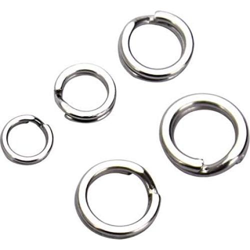 200 Anillas de División Acero Inoxidable JJZS 5-9mm para Joyería y Pesca