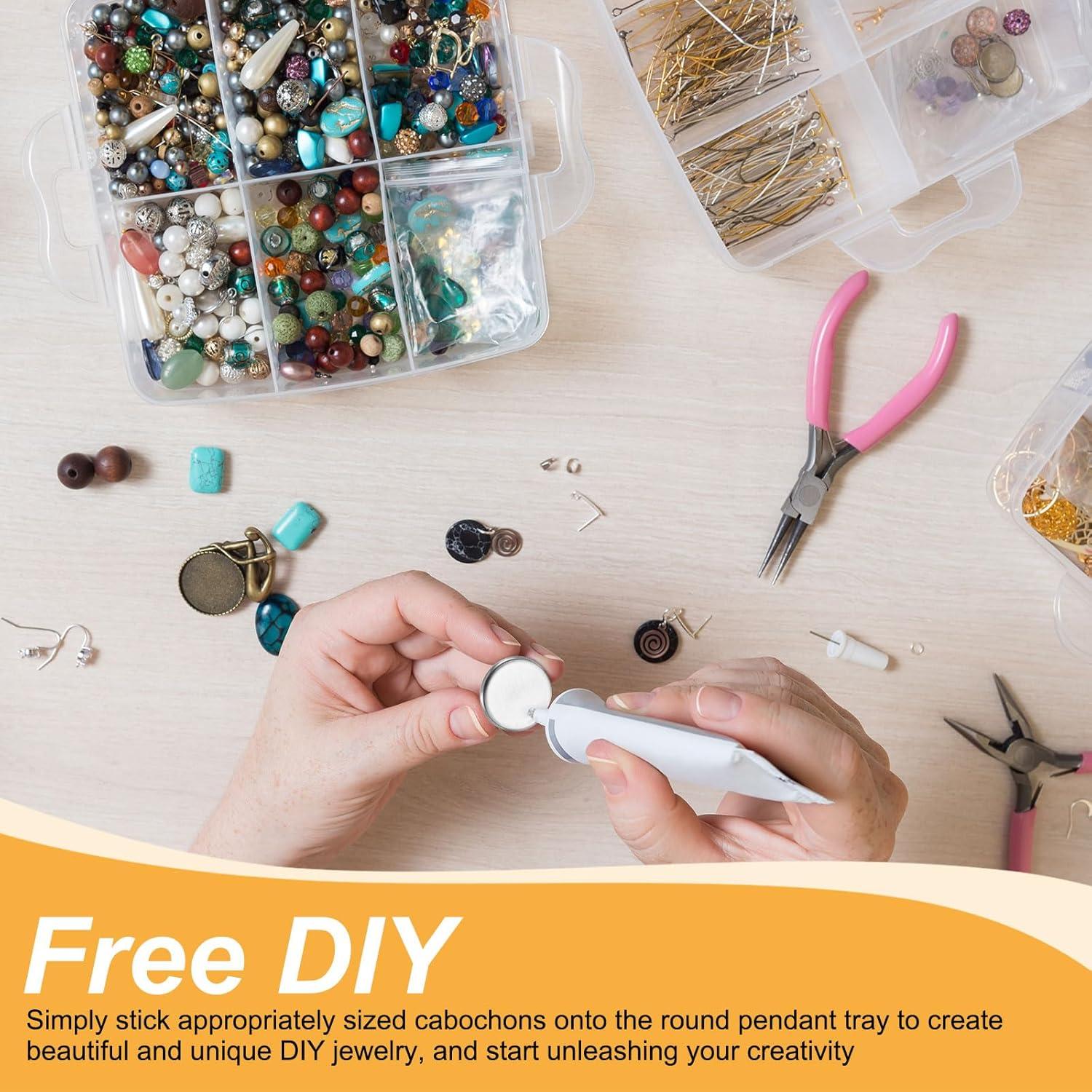 Bandejas de Colgante Redondas uxcell 30Pcs 6mm Acero Inoxidable Plata