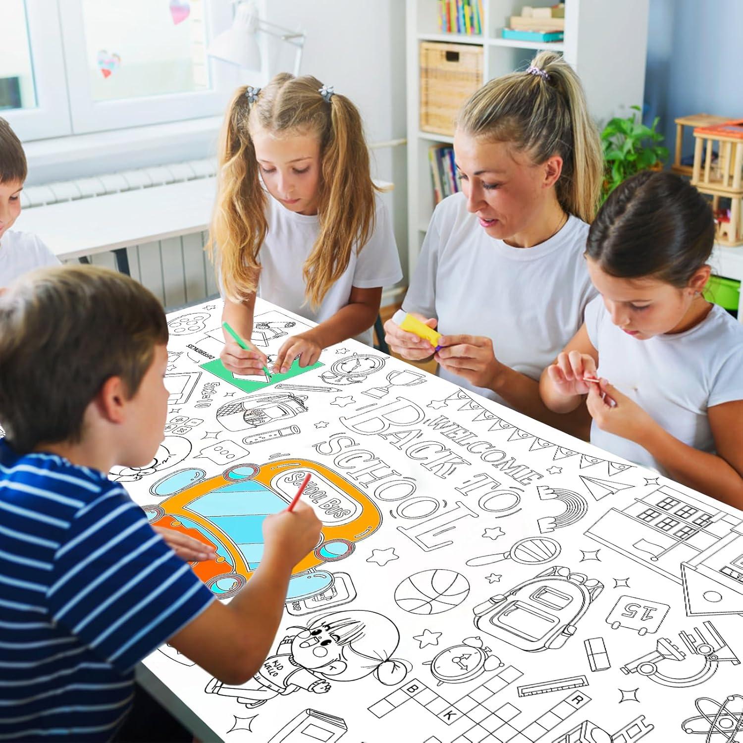 Póster Gigante para Colorear Leezead 110x80 cm Regreso a Clases