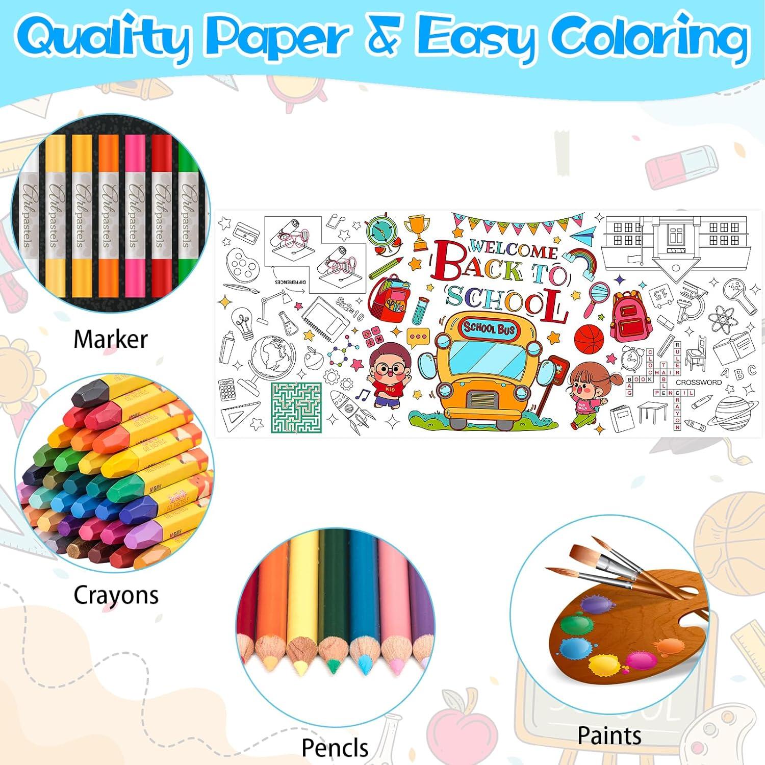 Póster Gigante para Colorear Leezead 110x80 cm Regreso a Clases